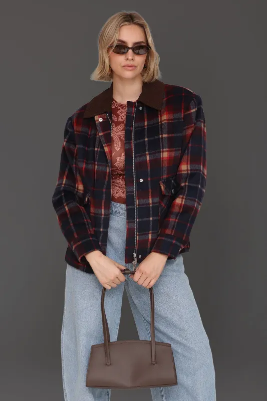 Heritage Plaid Bomber Jacket made by Avec Les Filles