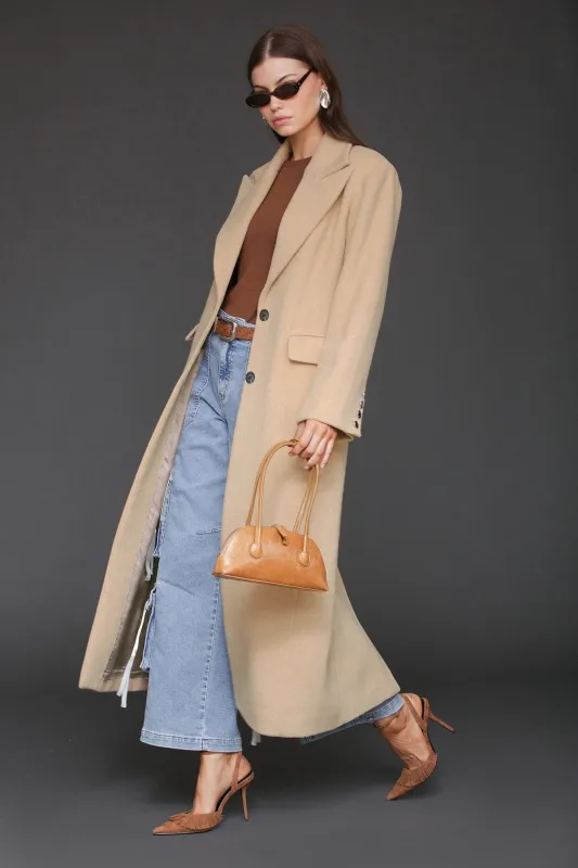 Strong Shoulder Hourglass Maxi Coat sold by Avec Les Filles