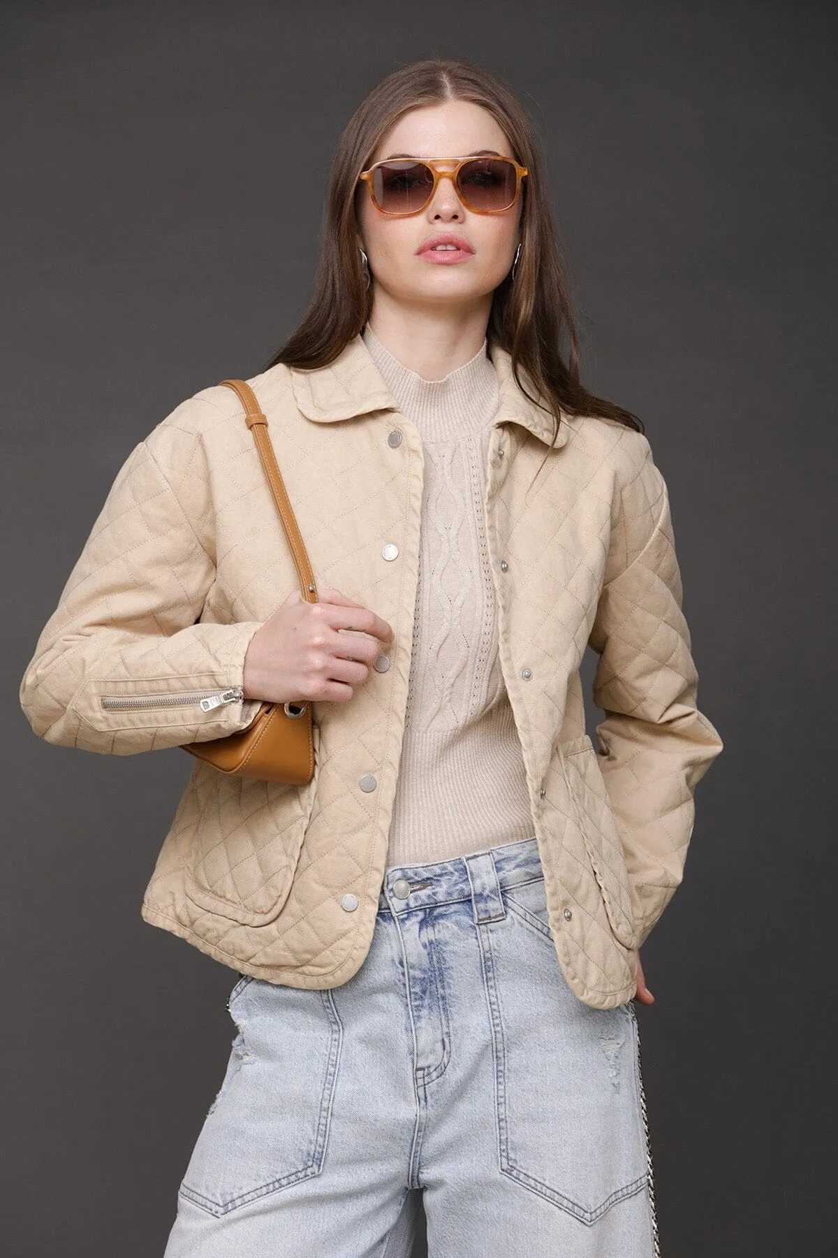 Quilted Cotton Field Jacket sold by Avec Les Filles