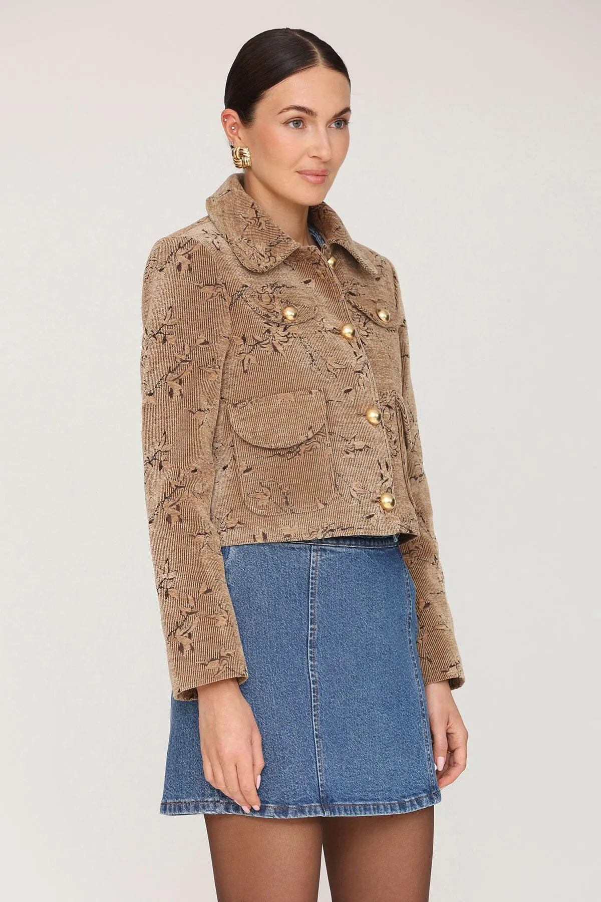 Floral Corduroy Tailored Jacket sold by Avec Les Filles product image thumbnail 5
