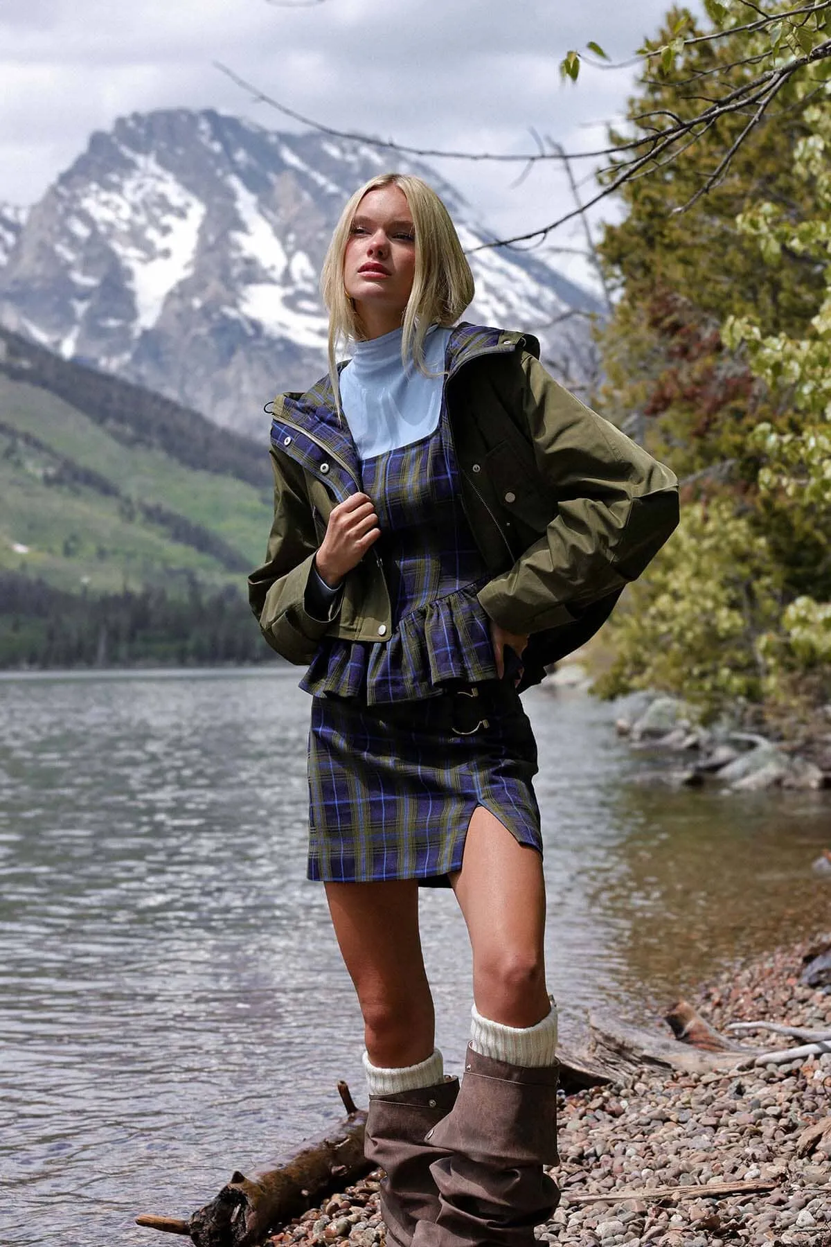 Plaid Tailored Mini Skirt sold by Avec Les Filles