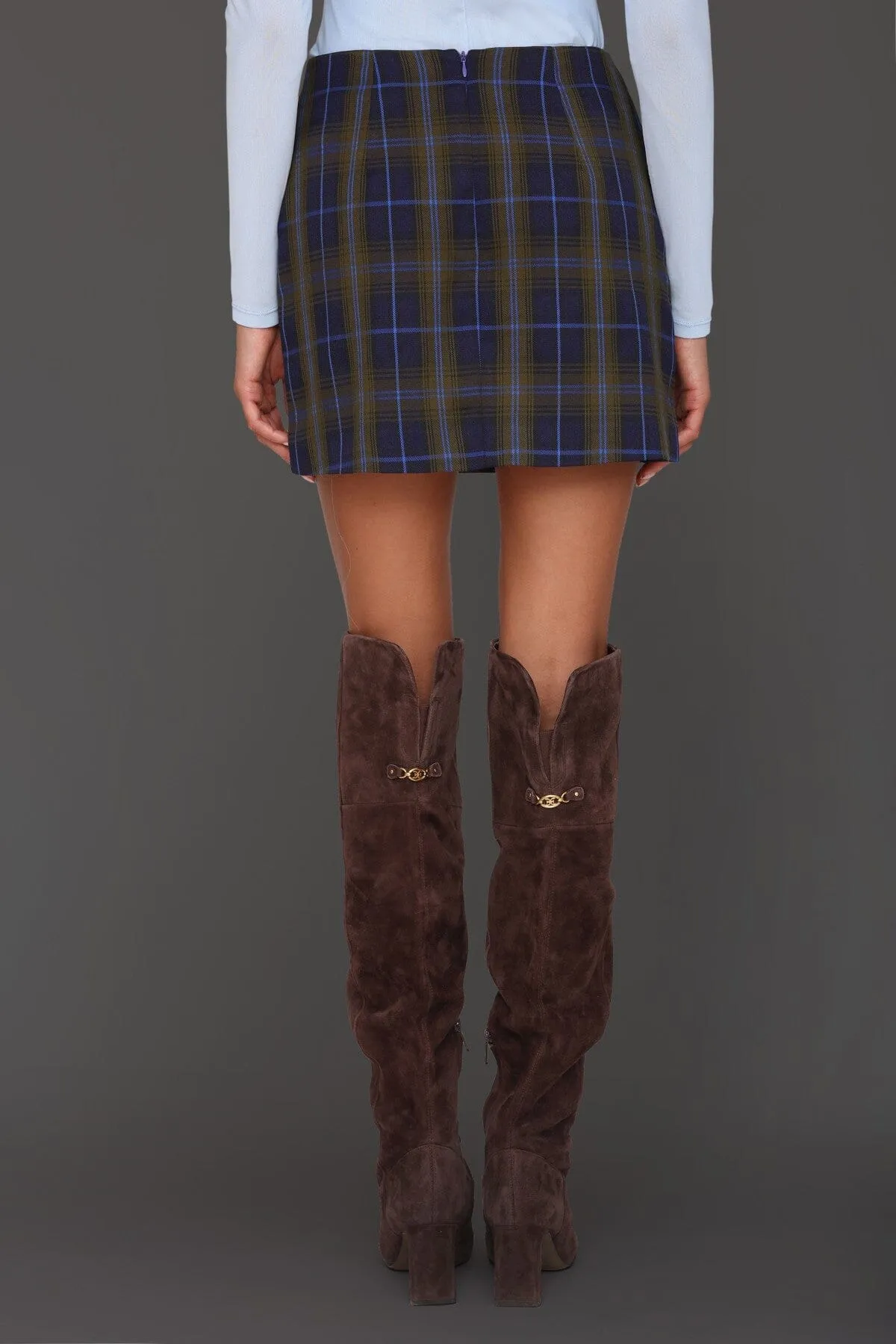 Plaid Tailored Mini Skirt sold by Avec Les Filles product image thumbnail 5