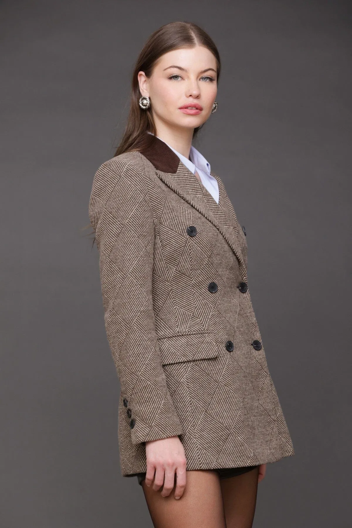 Basketweave Hourglass Blazer sold by Avec Les Filles product image thumbnail 5