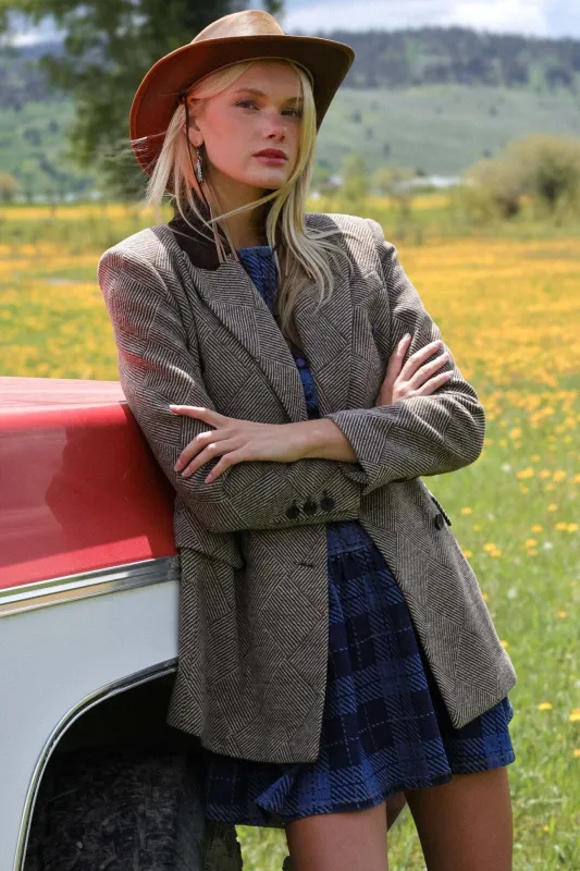 Basketweave Hourglass Blazer sold by Avec Les Filles