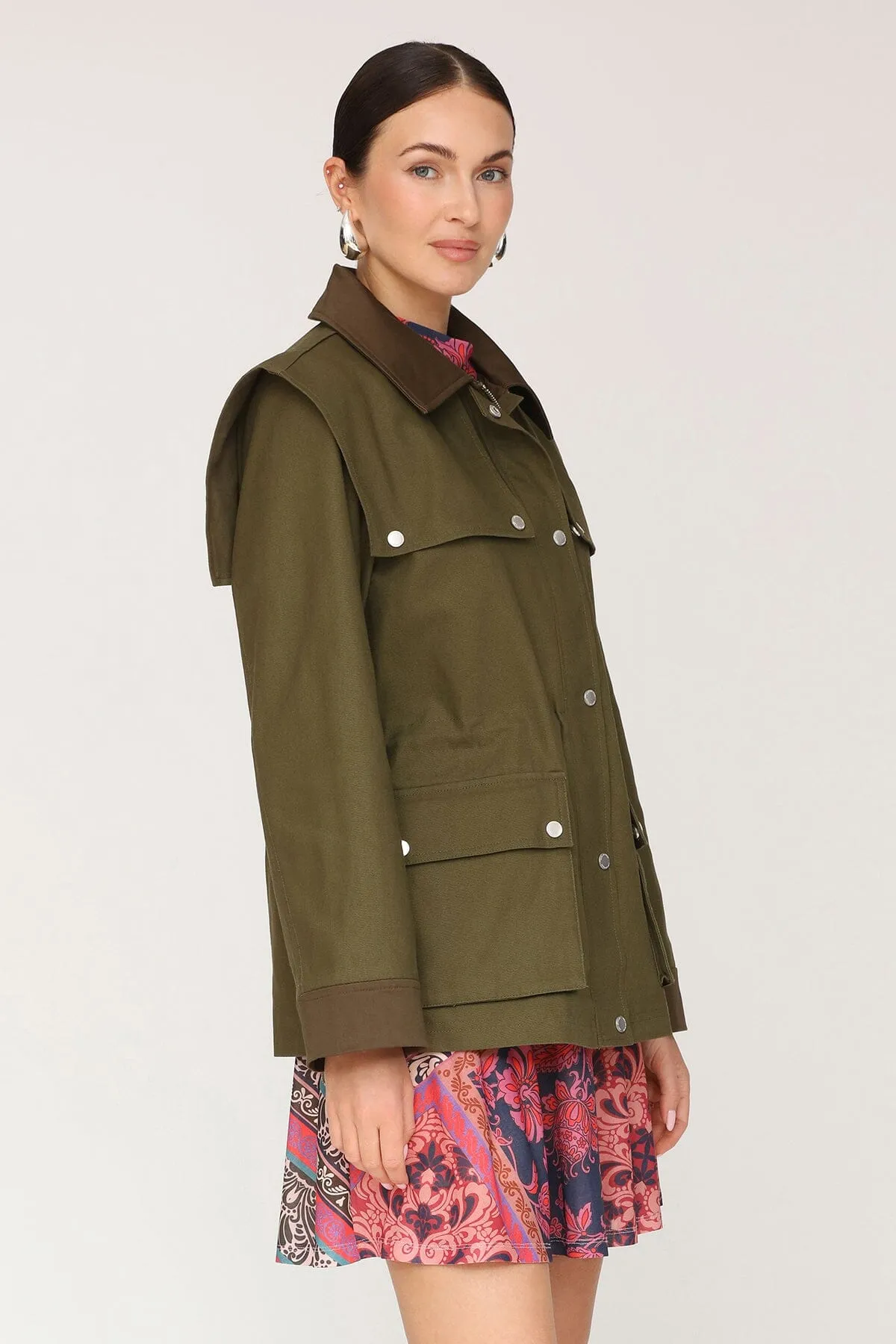 Strong Shoulder Cotton Utility Jacket sold by Avec Les Filles product image thumbnail 5