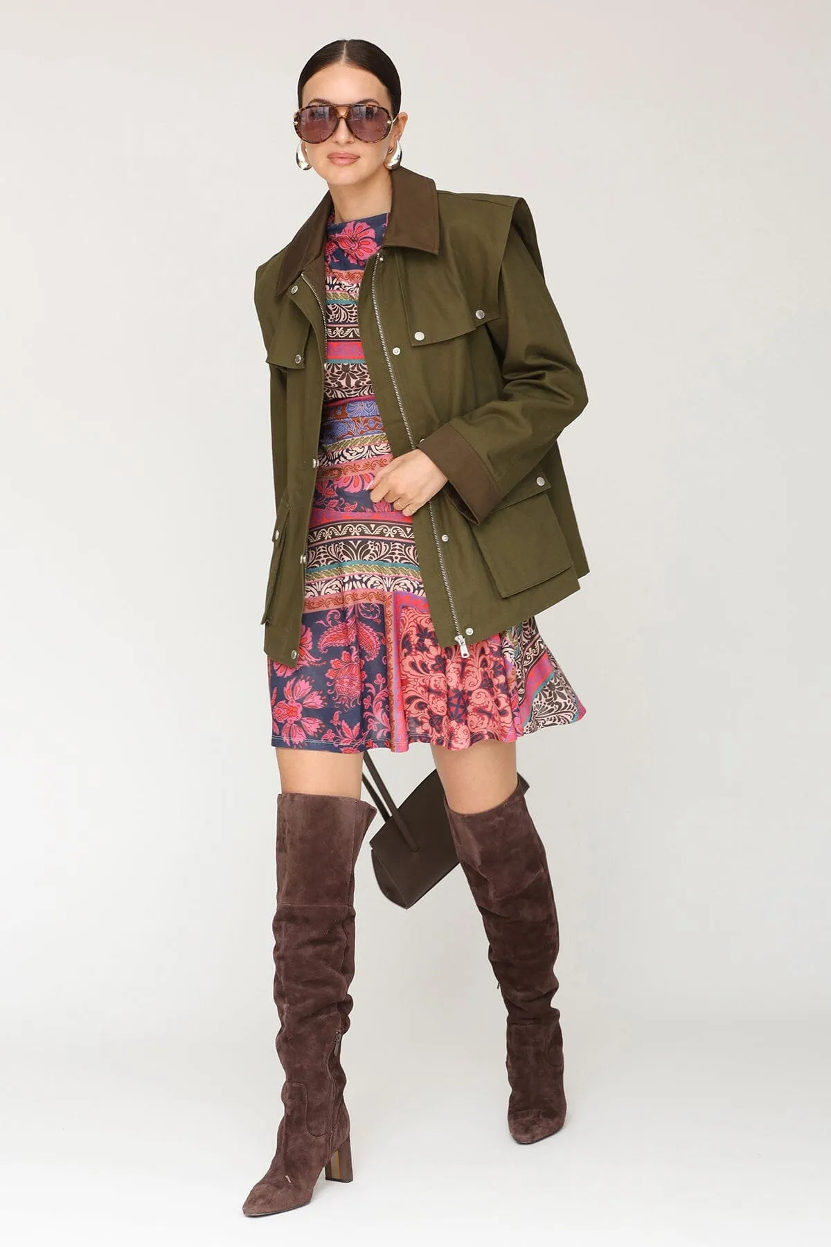 Strong Shoulder Cotton Utility Jacket sold by Avec Les Filles