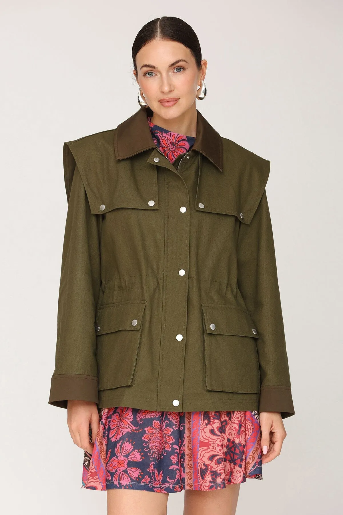 Strong Shoulder Cotton Utility Jacket sold by Avec Les Filles product image thumbnail 4