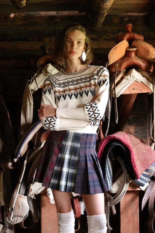 Fair Isle Puff Sleeve Sweater sold by Avec Les Filles