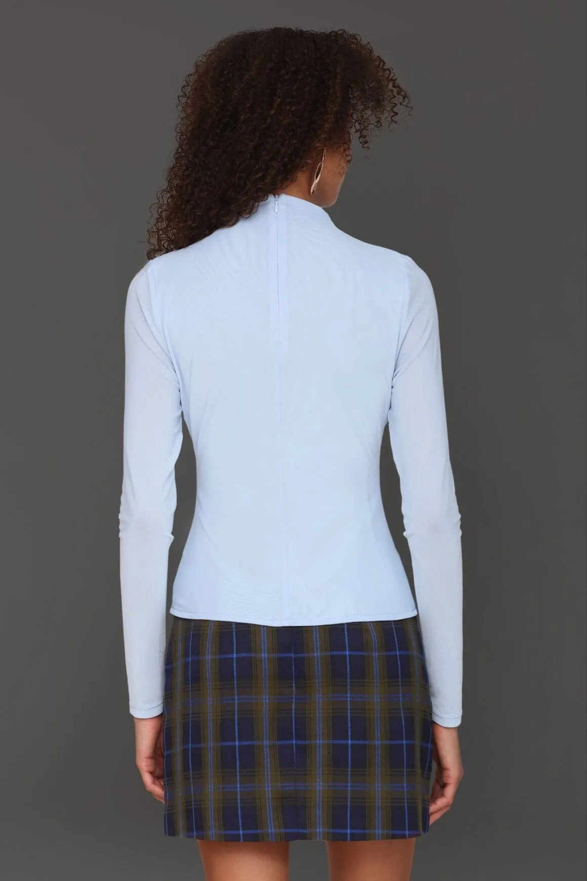 Mesh Mockneck Long Sleeve Top sold by Avec Les Filles product image thumbnail 5