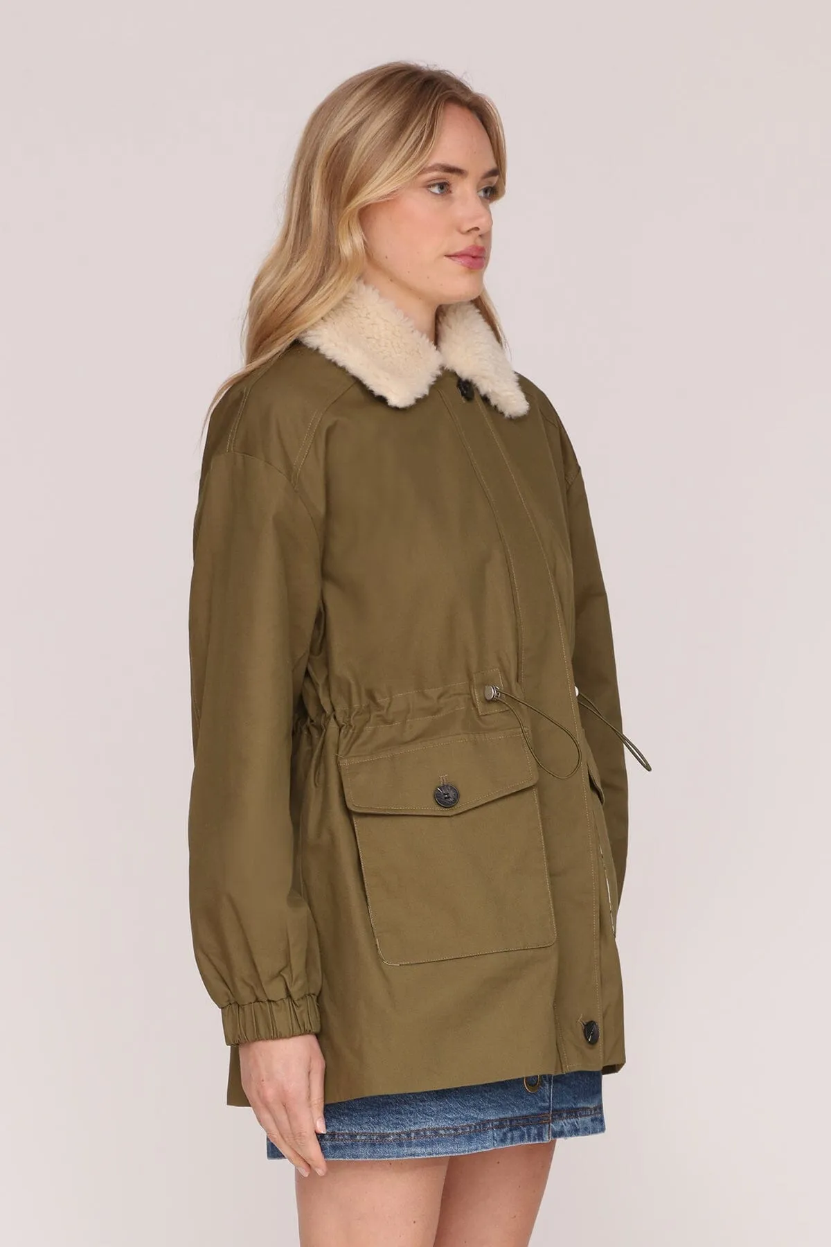 Faux Fur Collared Cotton Parka sold by Avec Les Filles product image thumbnail 5