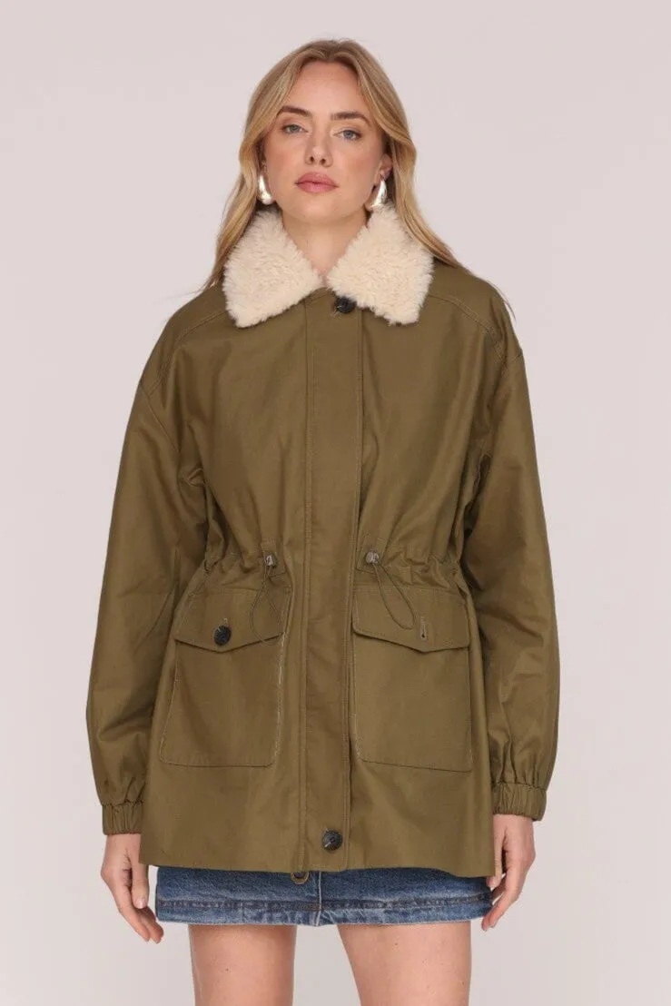 Faux Fur Collared Cotton Parka sold by Avec Les Filles product image thumbnail 4