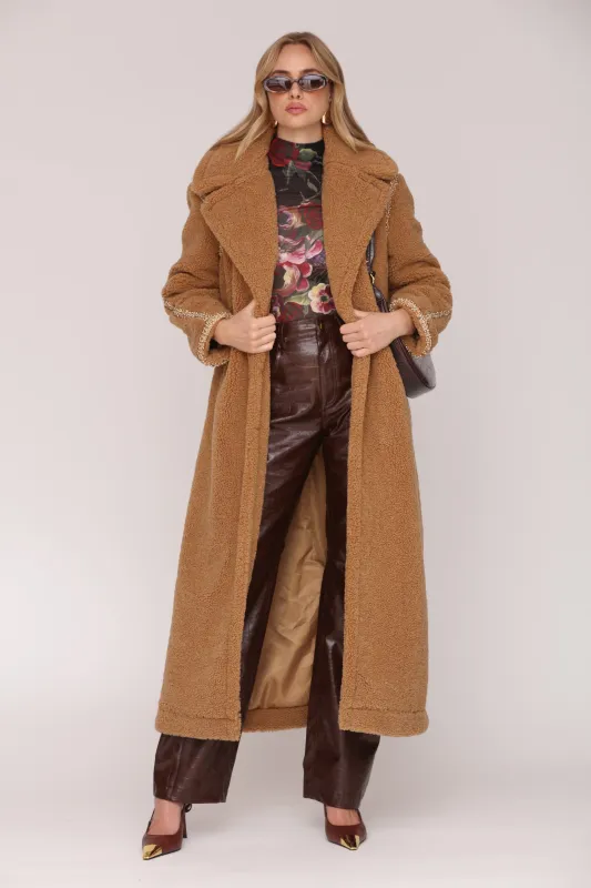 Belted Faux Fur Maxi Coat sold by Avec Les Filles