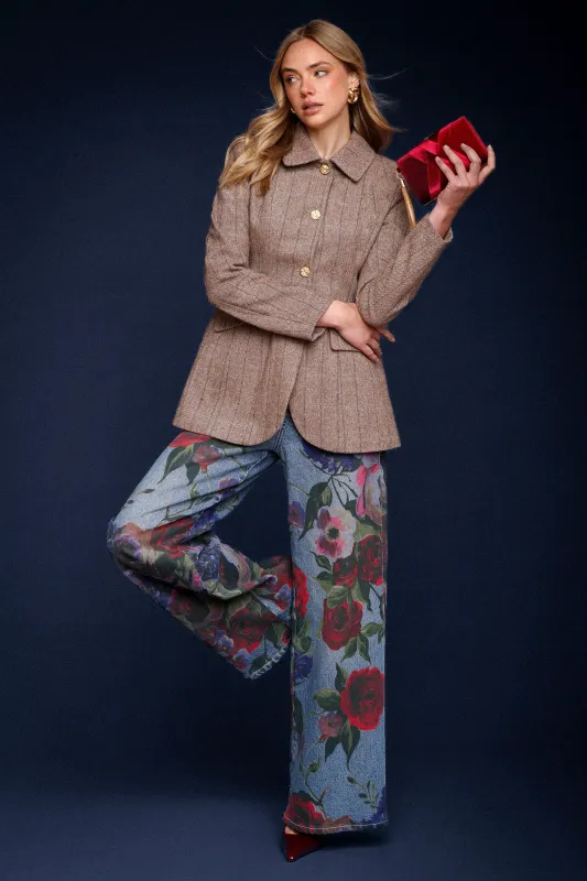 Wool Blend Tweed Hourglass Blazer sold by Avec Les Filles