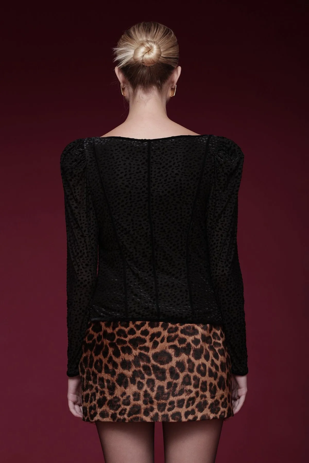 Textured Velvet Sweetheart Top sold by Avec Les Filles product image thumbnail 5