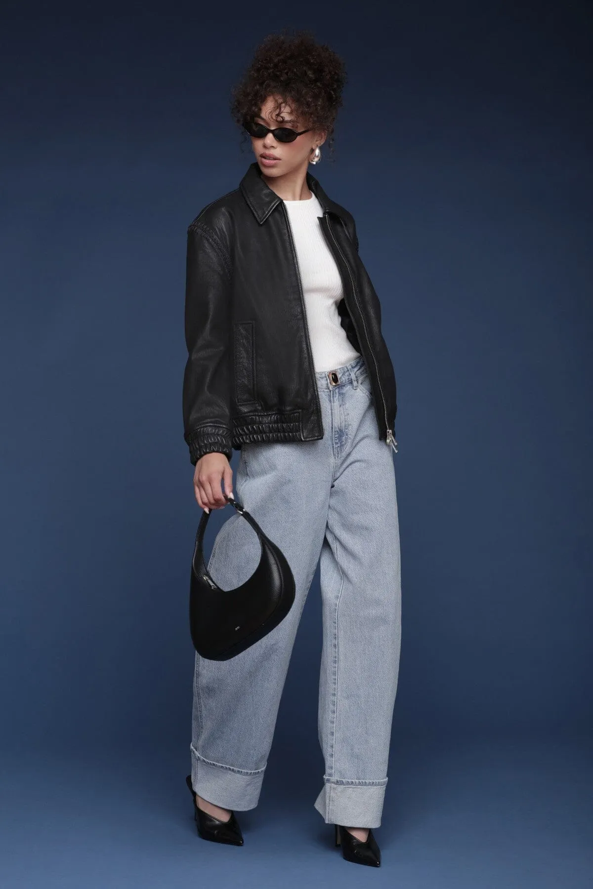 Genuine Leather Aviator Jacket sold by Avec Les Filles product image thumbnail 3