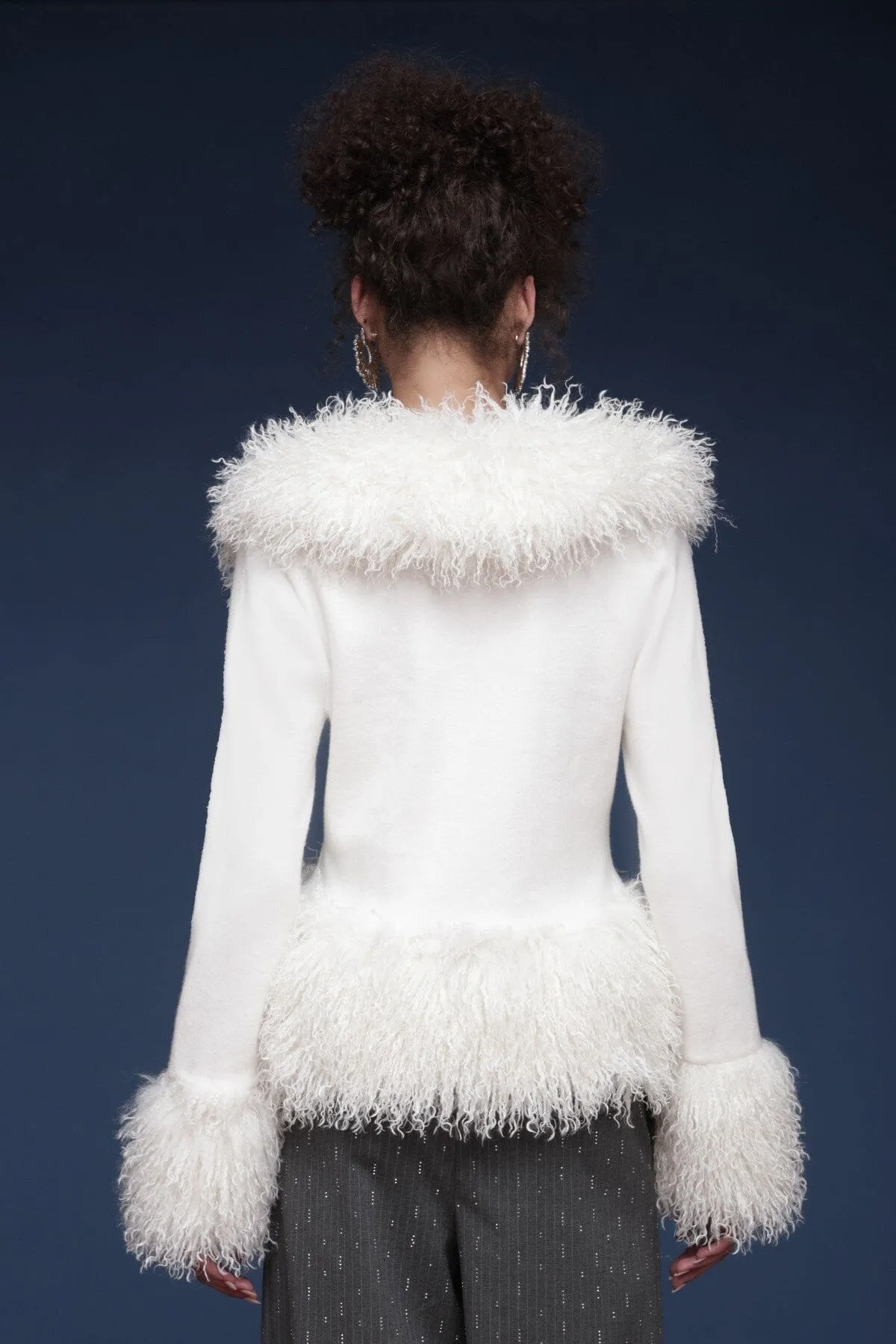 Faux Fur Trimmed Cardigan sold by Avec Les Filles product image thumbnail 5