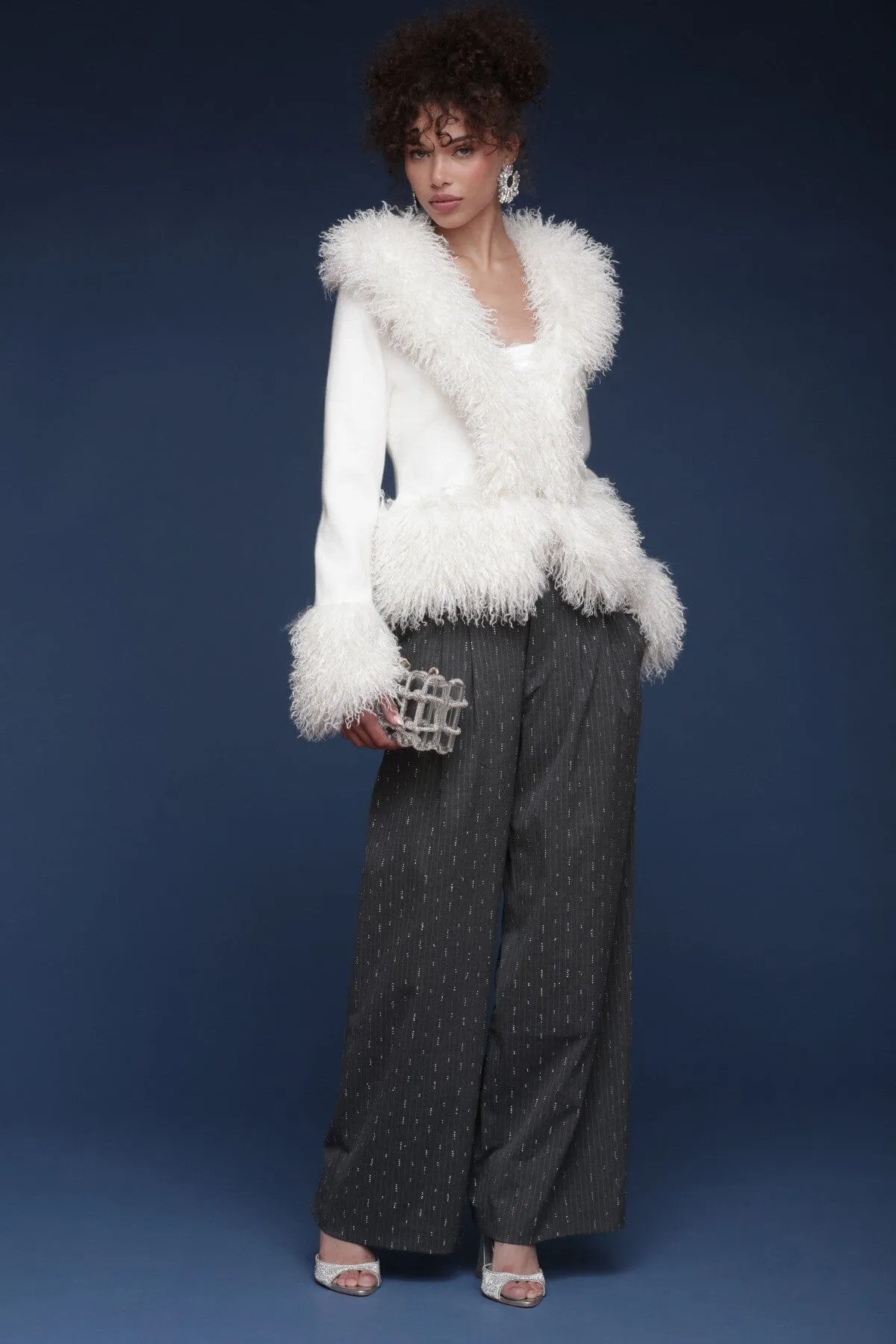 Faux Fur Trimmed Cardigan sold by Avec Les Filles product image thumbnail 2