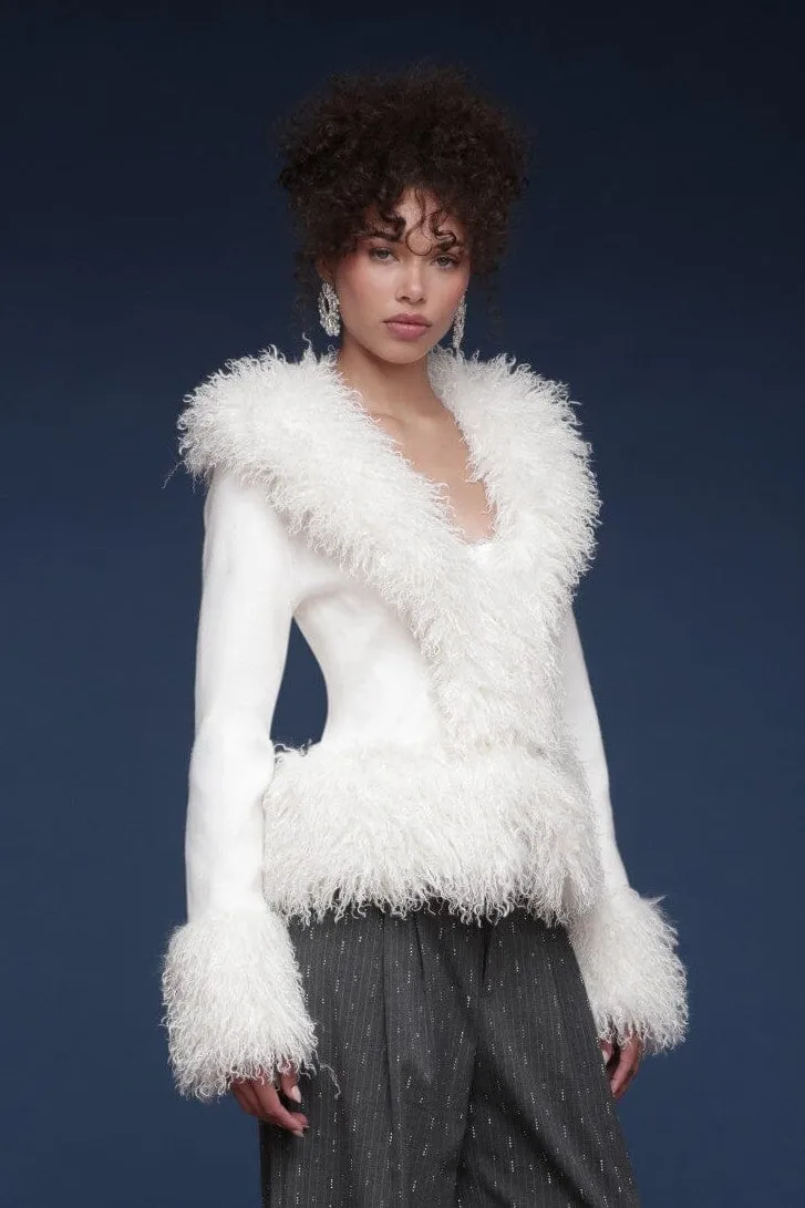 Faux Fur Trimmed Cardigan sold by Avec Les Filles product image thumbnail 4