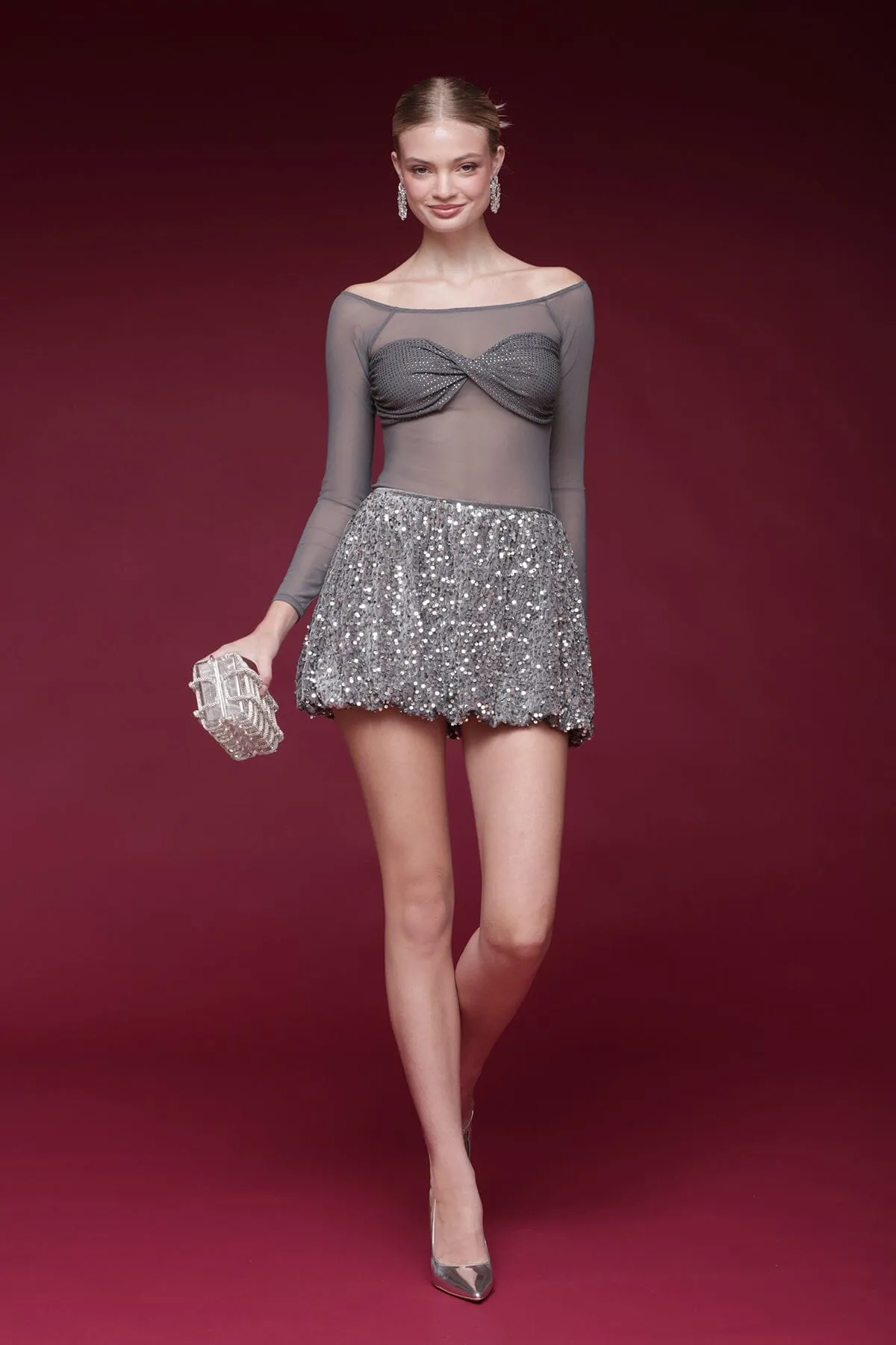 Sheer Mesh Bandeau Top sold by Avec Les Filles product image thumbnail 2