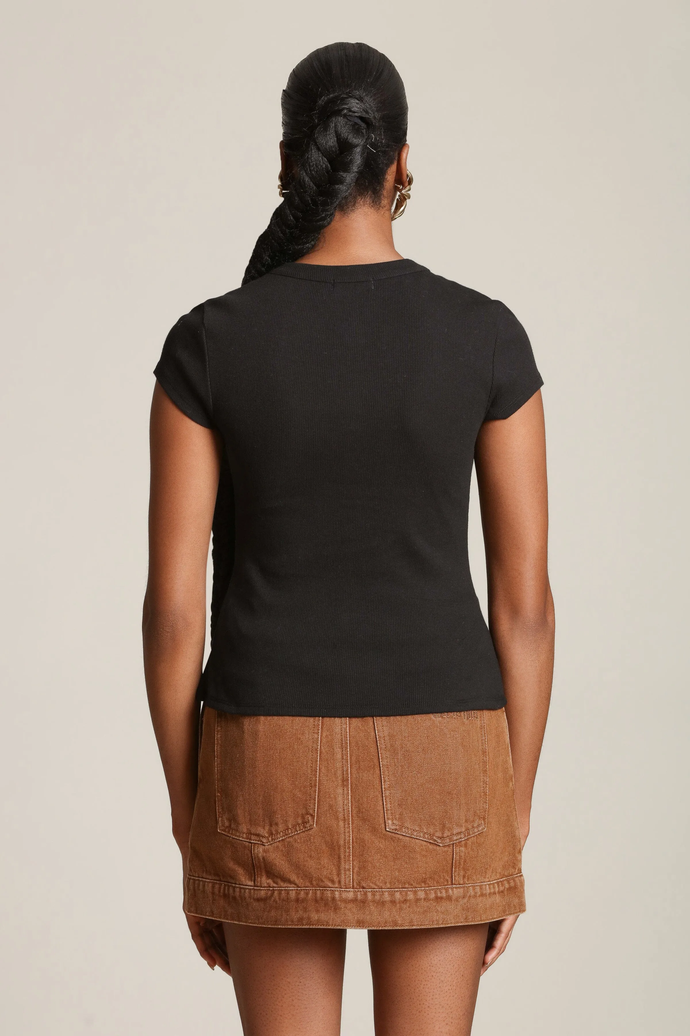 Flower Button Cotton T-Shirt sold by Avec Les Filles product image thumbnail 5