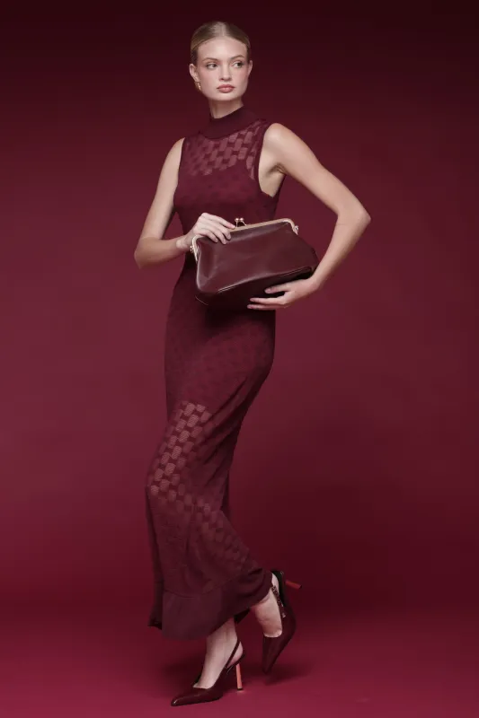 Sheer Textured Knit Maxi Dress made by Avec Les Filles