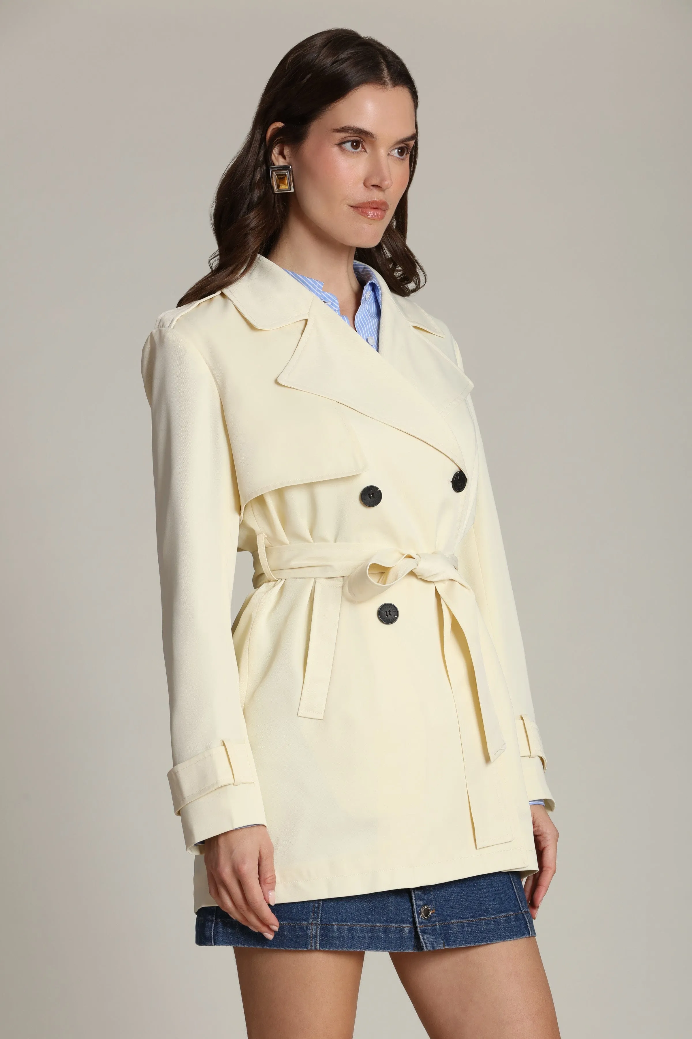 Lightweight Belted Trench Coat sold by Avec Les Filles product image thumbnail 5