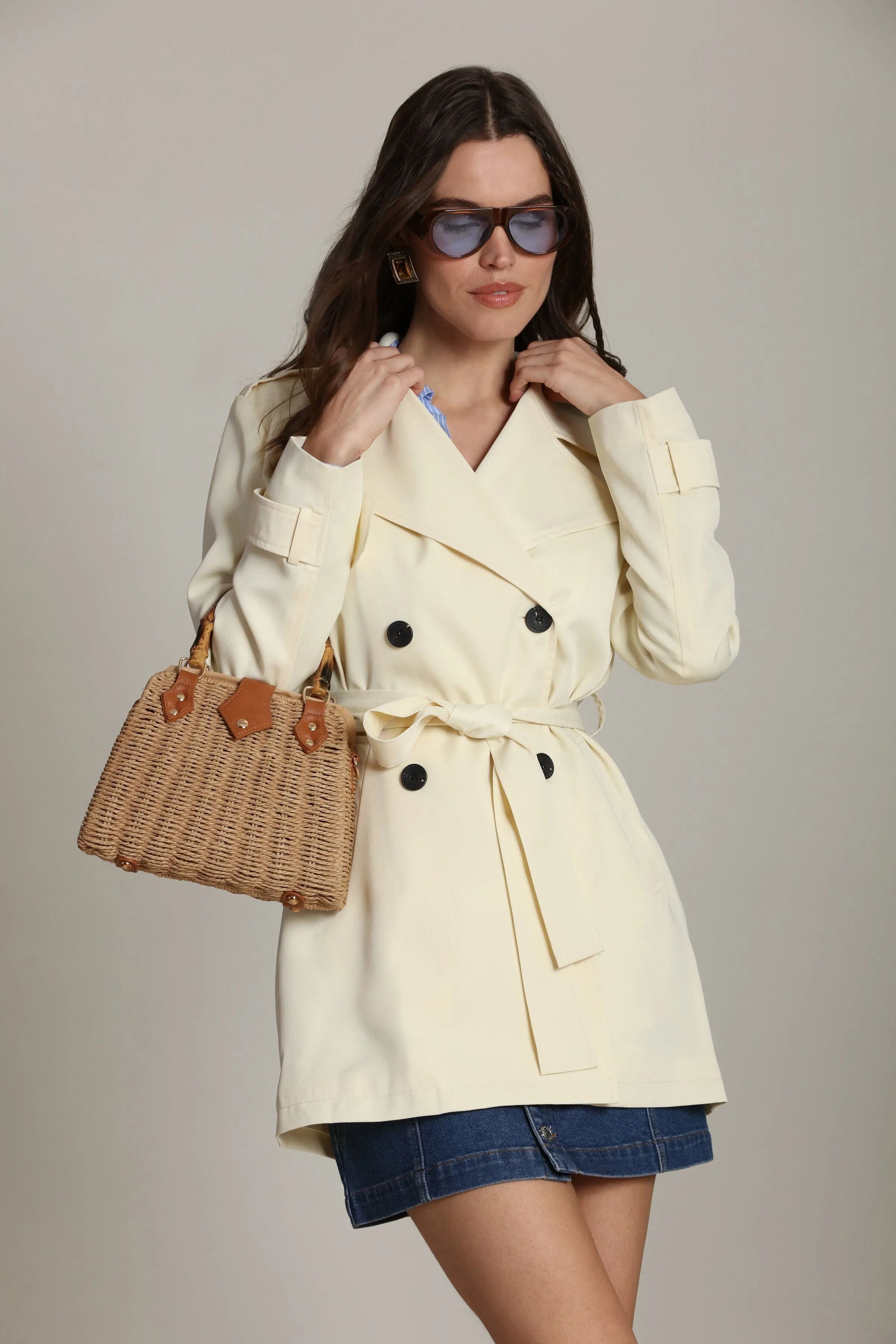 Lightweight Belted Trench Coat sold by Avec Les Filles