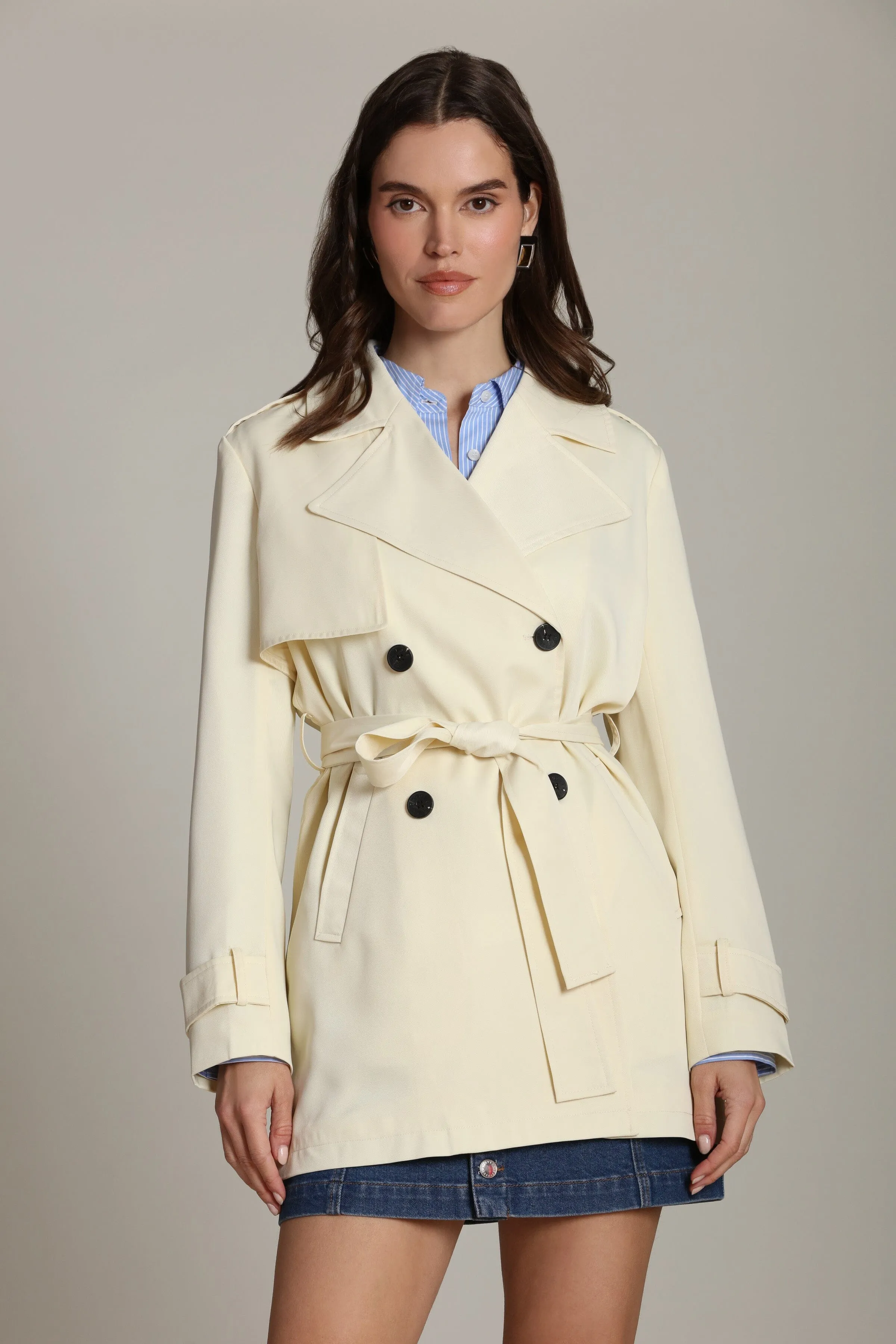 Lightweight Belted Trench Coat sold by Avec Les Filles product image thumbnail 4