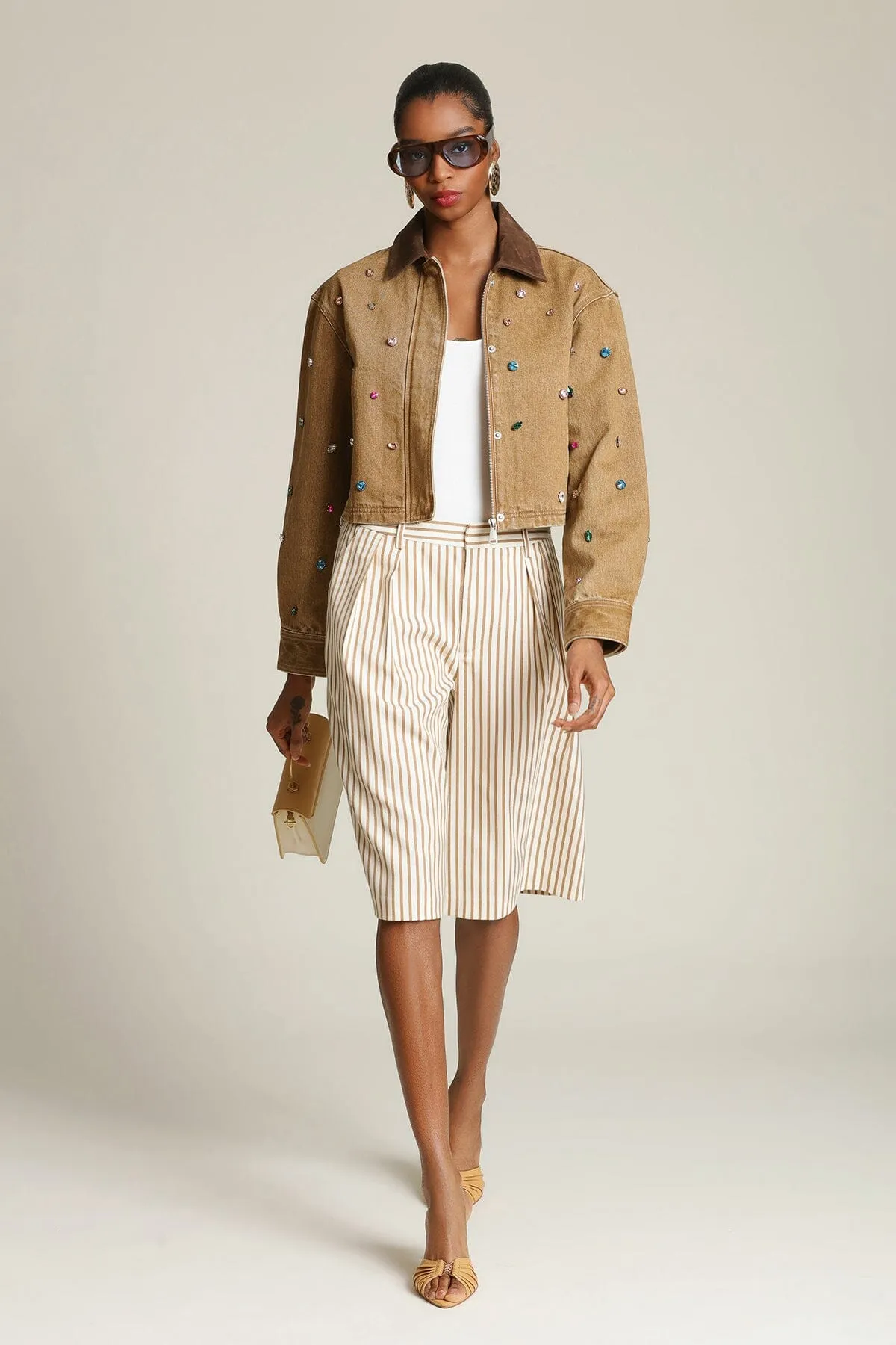 Bejeweled Cotton Jacket sold by Avec Les Filles product image thumbnail 2