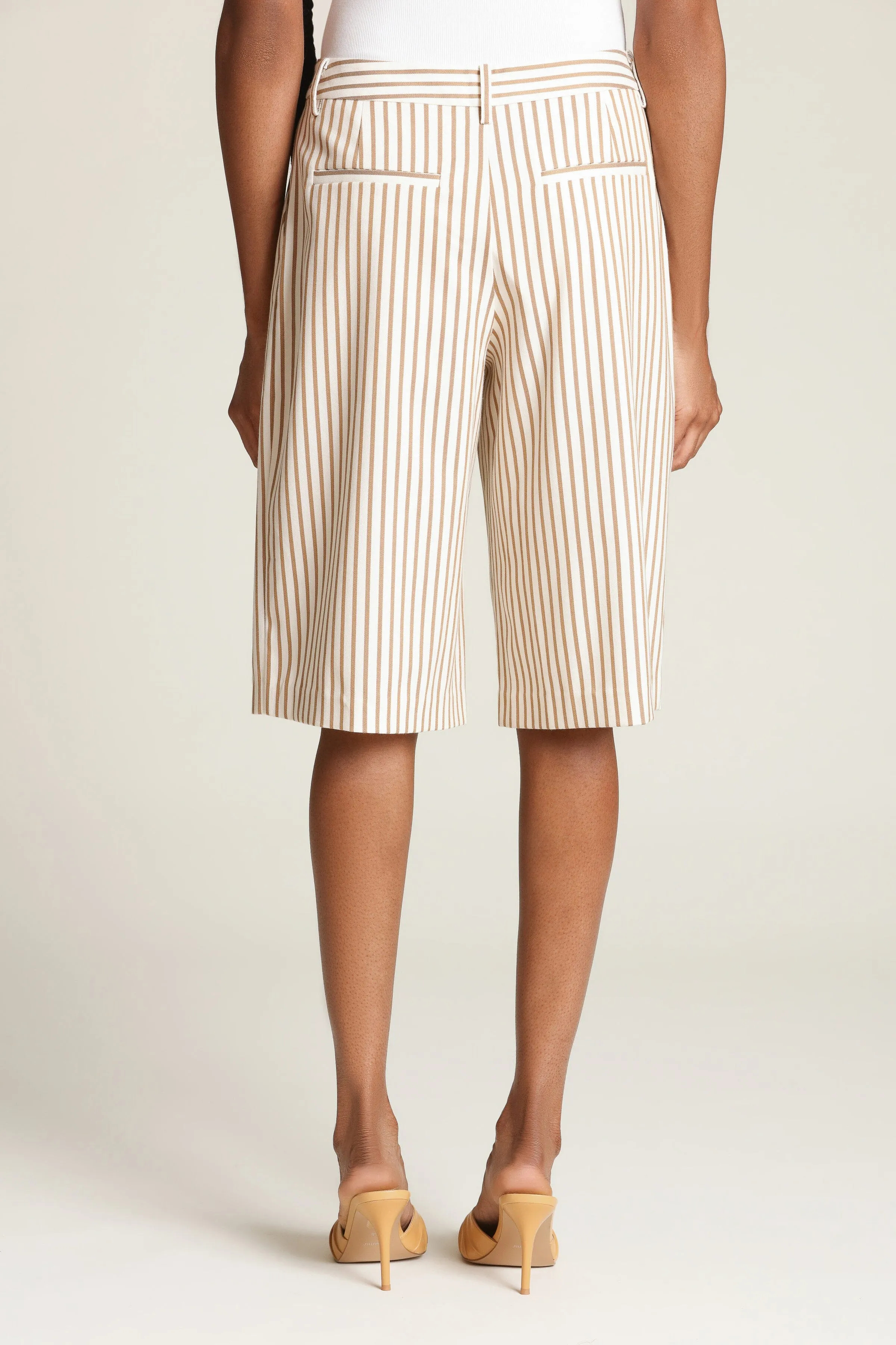 Striped Boyfriend Bermuda Shorts sold by Avec Les Filles product image thumbnail 5