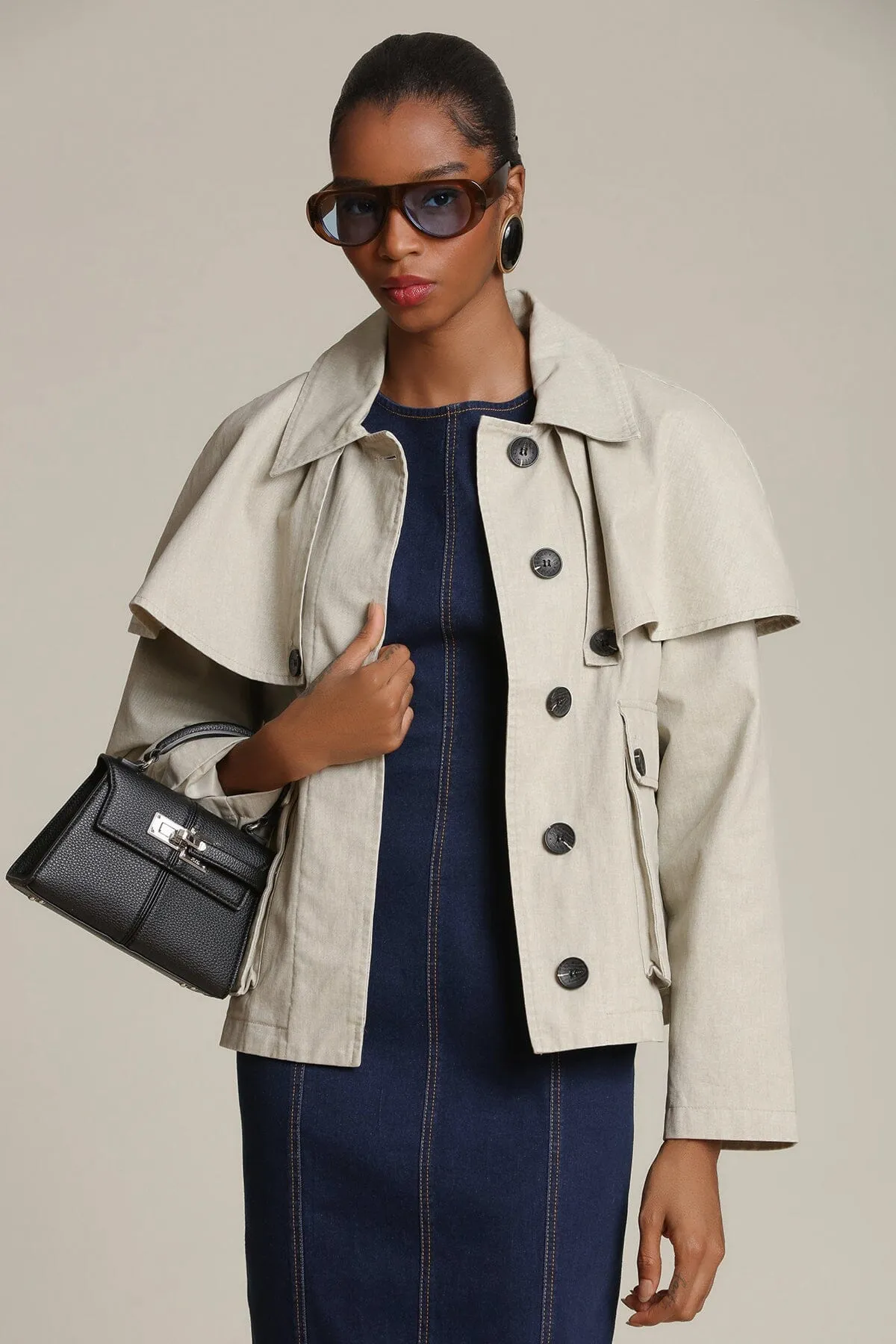 Cotton Cape Jacket sold by Avec Les Filles product image thumbnail 2