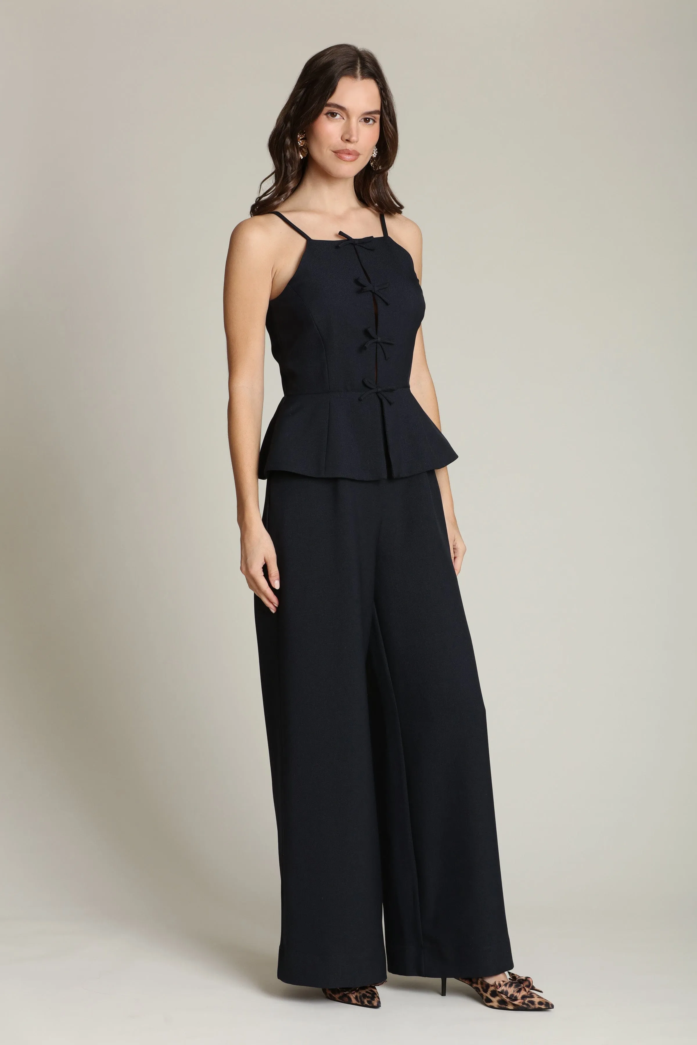 Peplum Wide Leg Jumpsuit sold by Avec Les Filles product image thumbnail 4