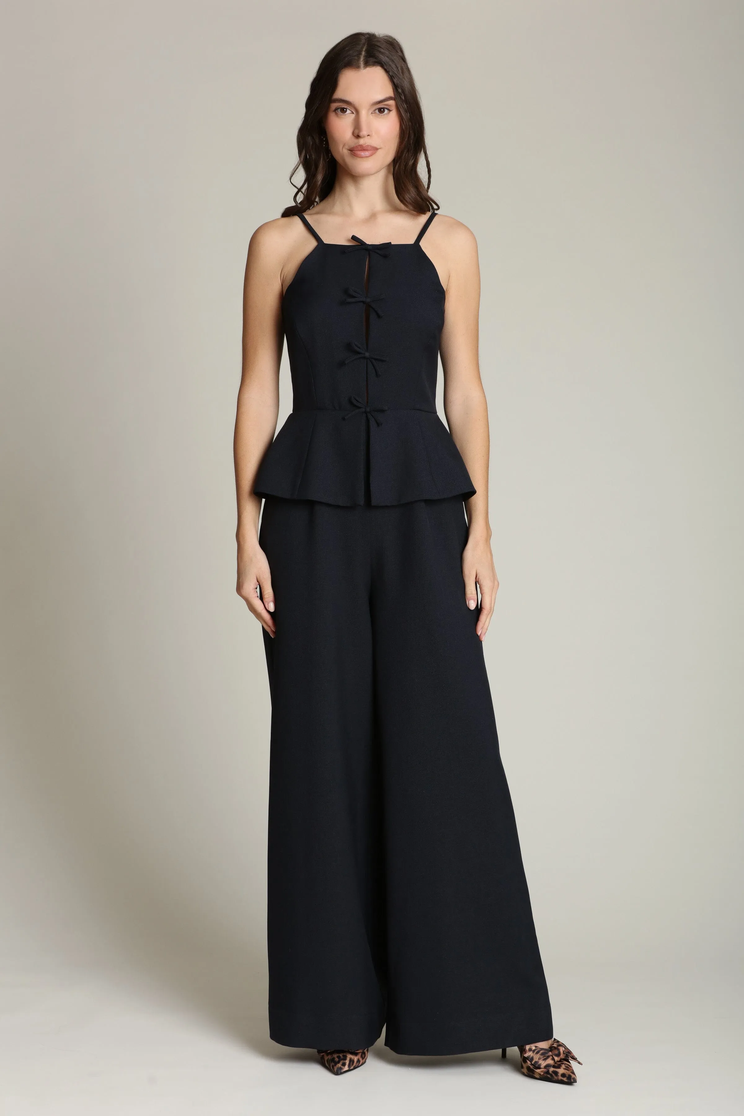 Peplum Wide Leg Jumpsuit sold by Avec Les Filles product image thumbnail 3