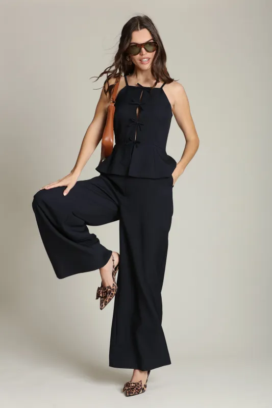 Peplum Wide Leg Jumpsuit made by Avec Les Filles