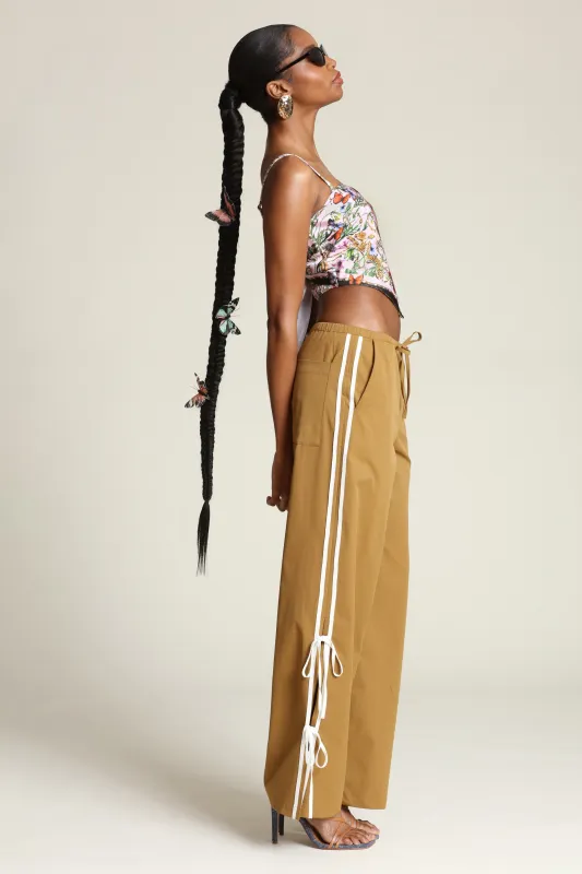 Side Tie Wide Leg Track Pants sold by Avec Les Filles