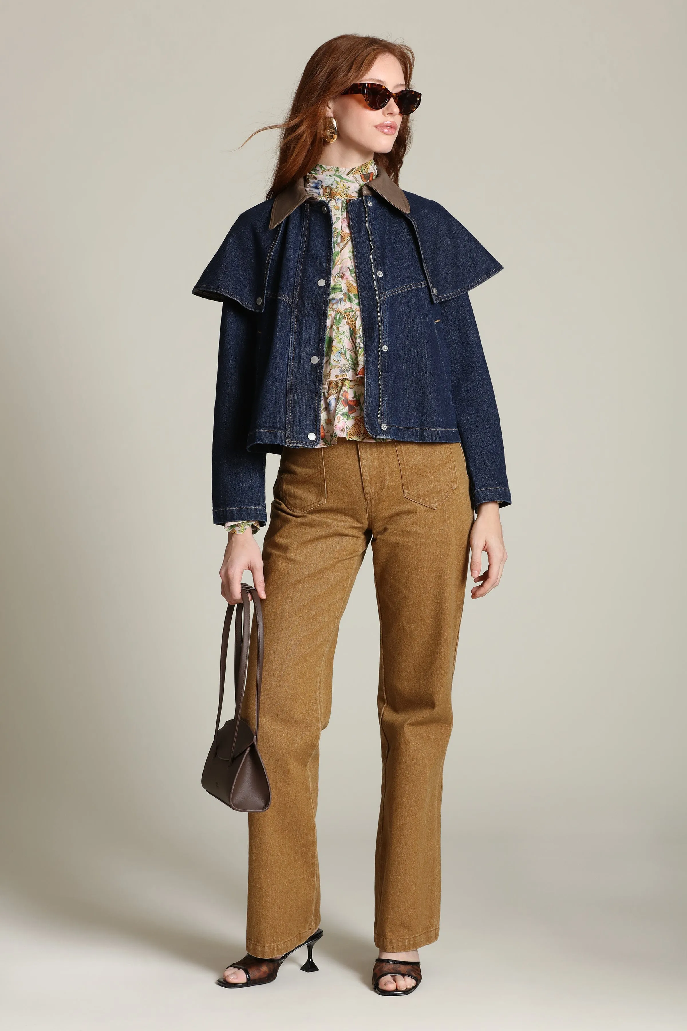 Denim Cape Jacket sold by Avec Les Filles product image thumbnail 2