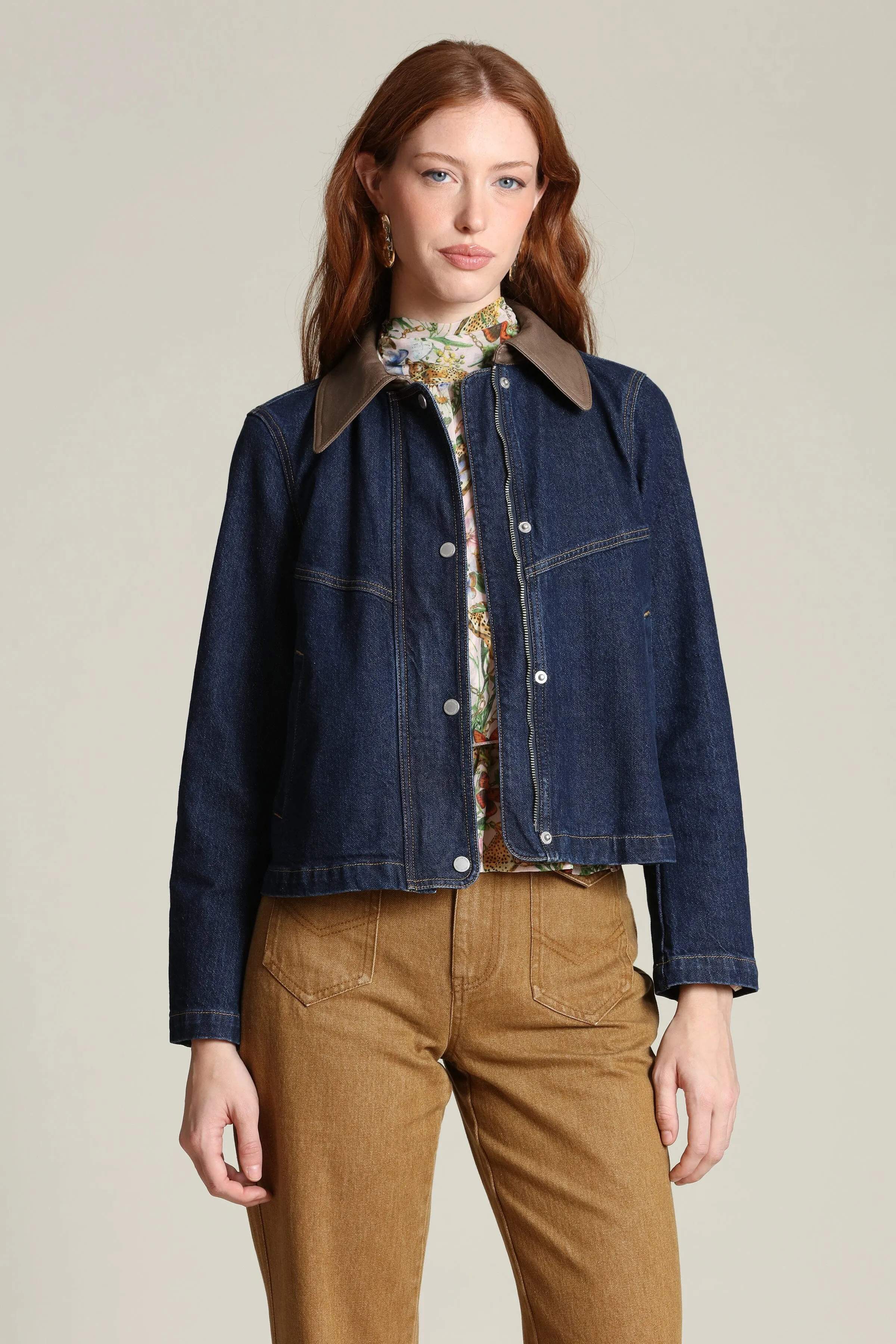 Denim Cape Jacket sold by Avec Les Filles product image thumbnail 4