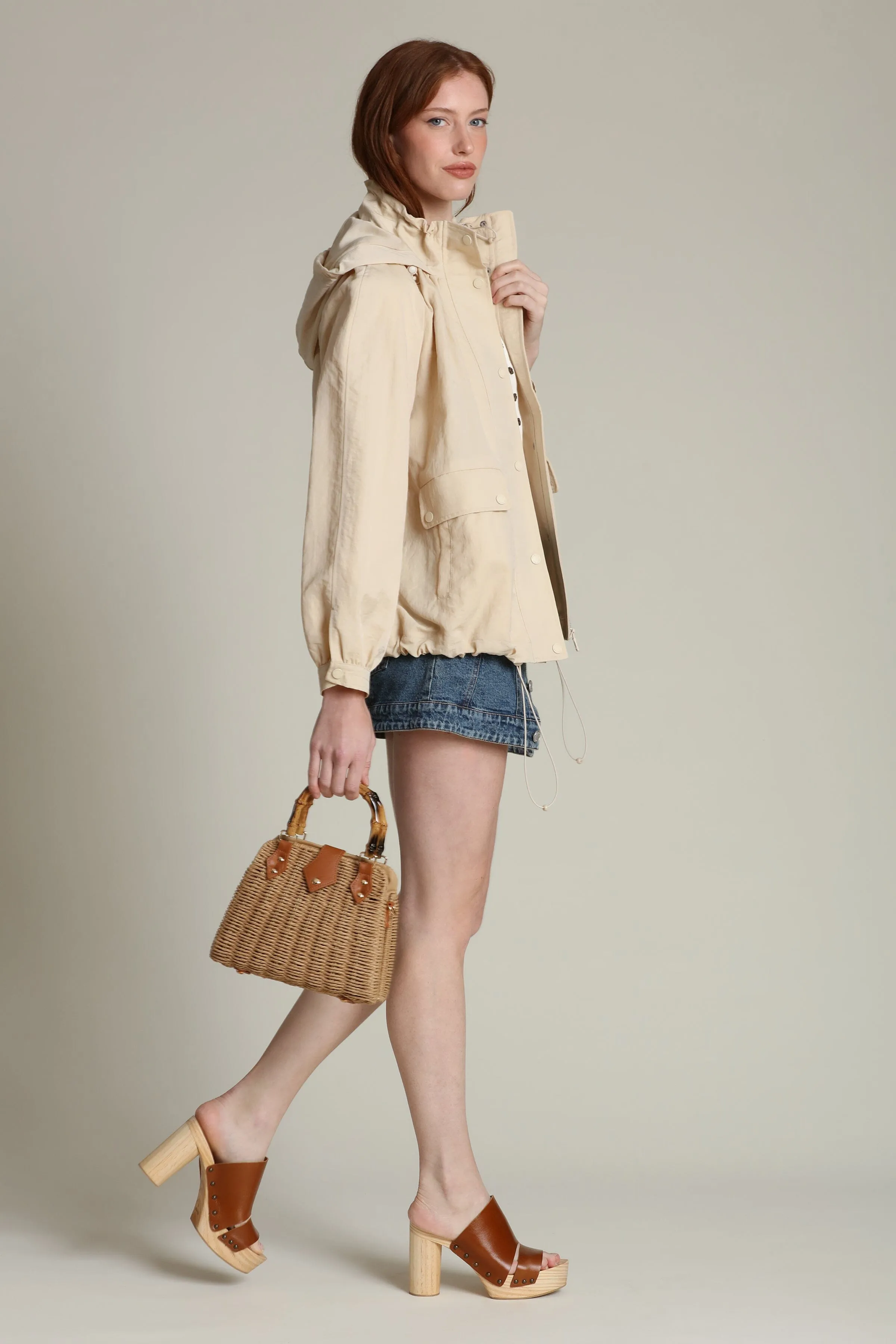 Nylon Balloon Sleeve Windbreaker sold by Avec Les Filles product image thumbnail 2