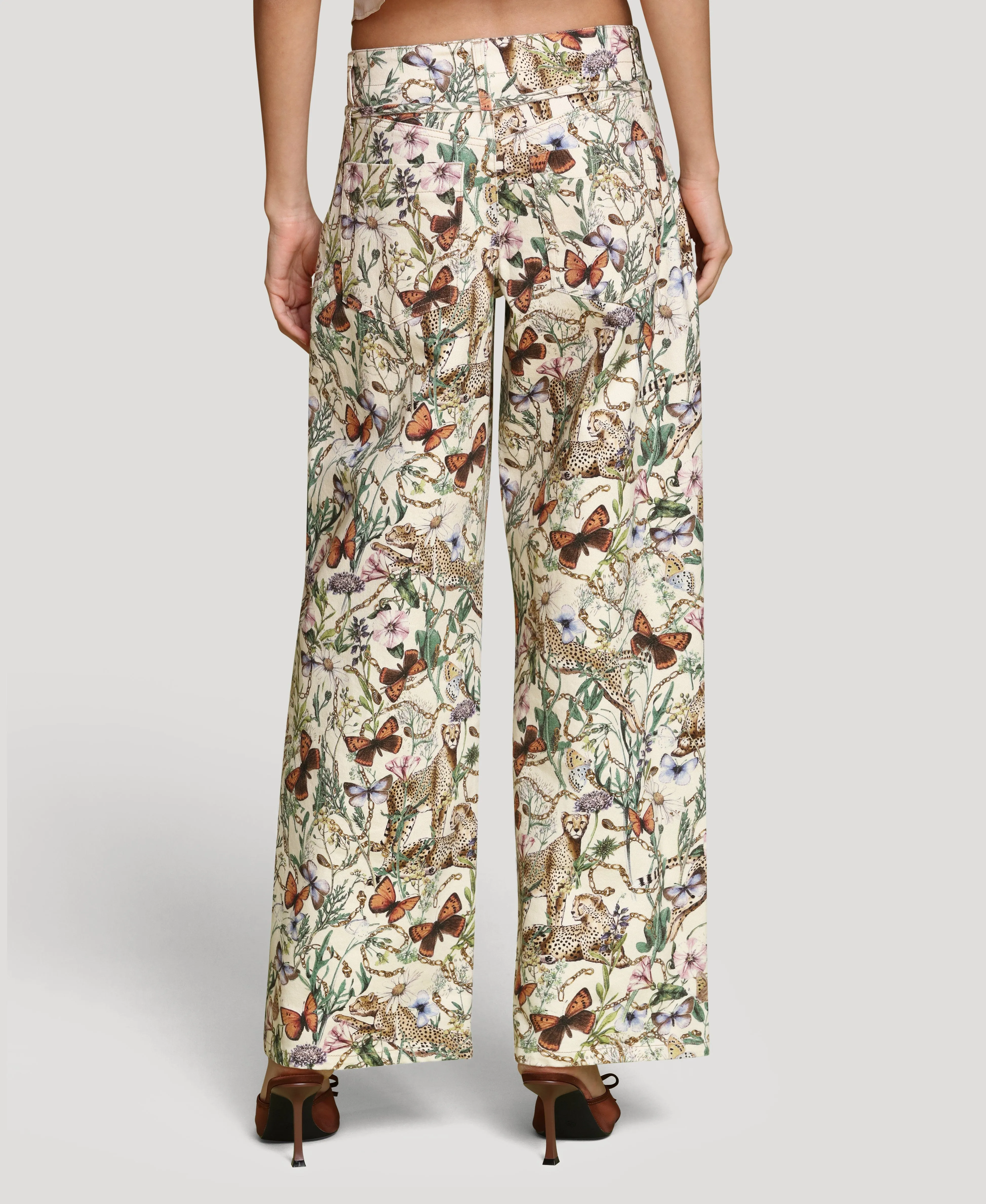 Botanical Print Cotton Wide Leg Pant sold by Avec Les Filles product image thumbnail 5