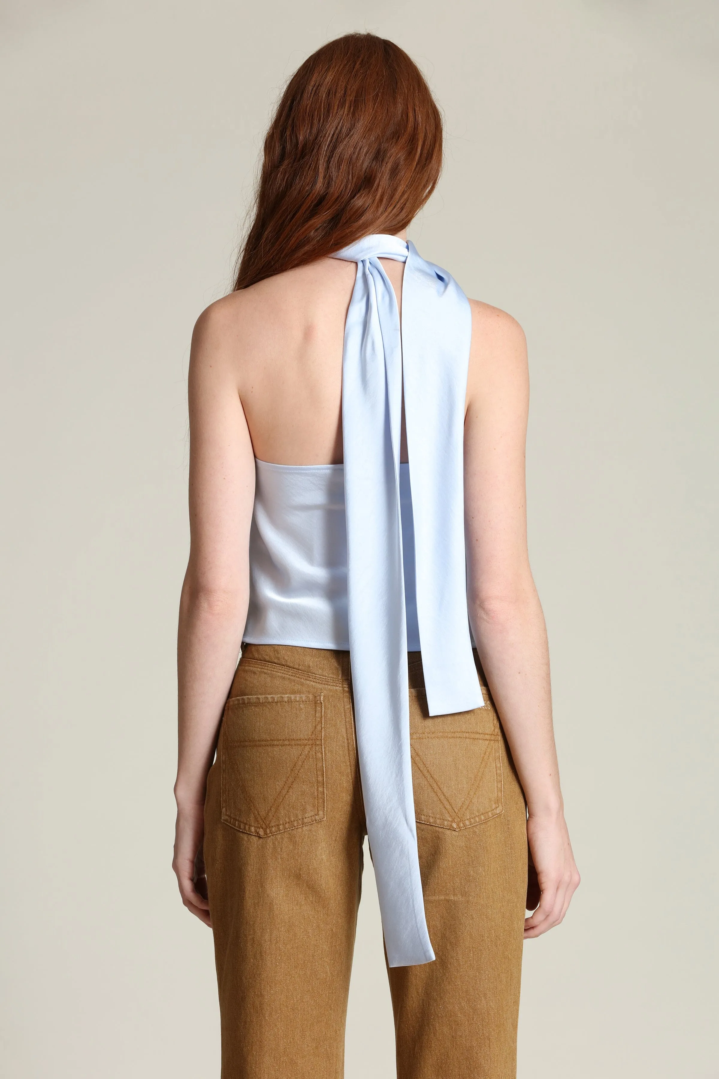 Satin Scarf Tie Halter Top sold by Avec Les Filles product image thumbnail 5