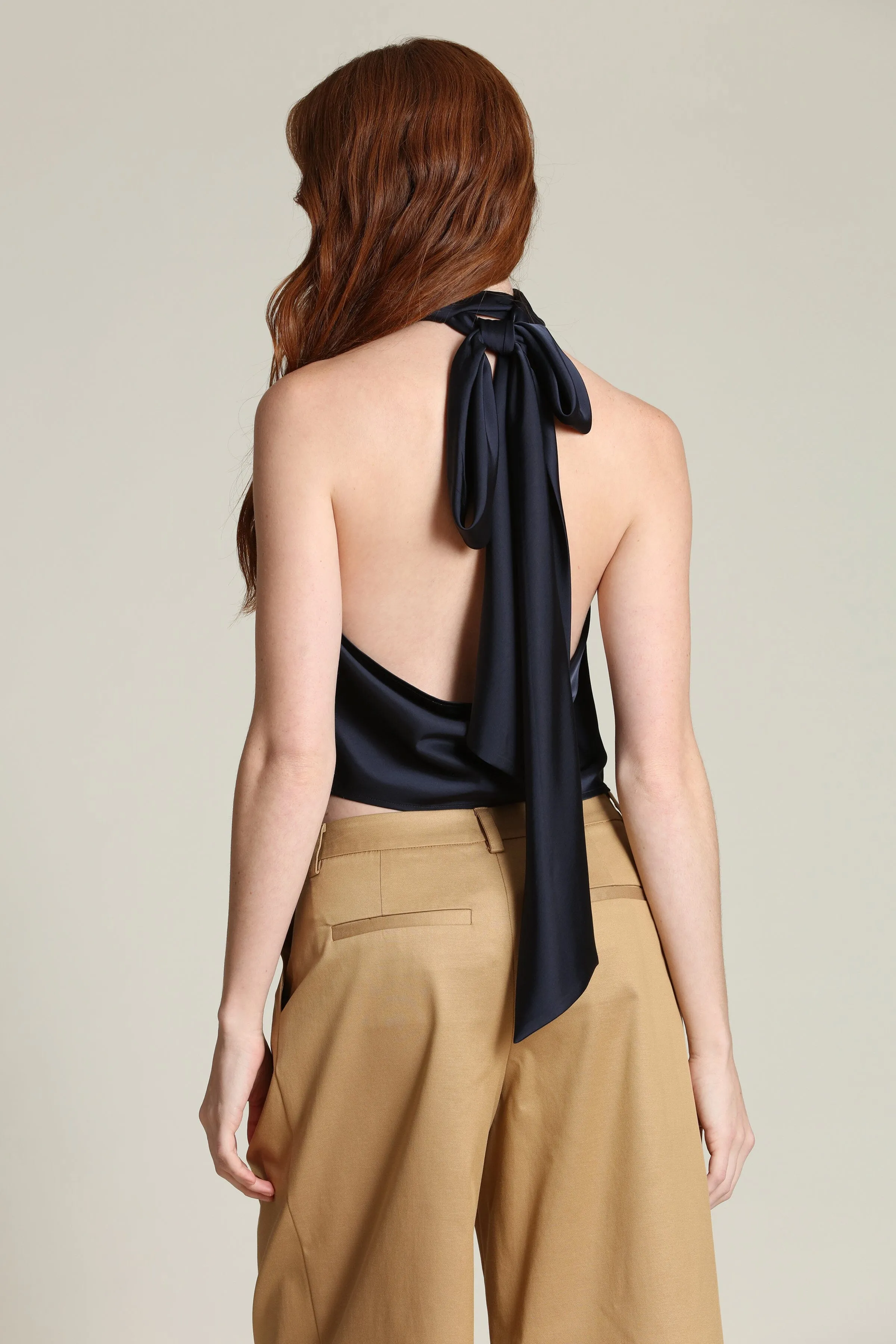 Satin Scarf Tie Halter Top sold by Avec Les Filles product image thumbnail 5