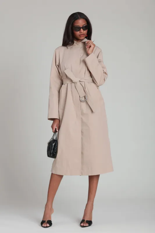 Minimalist Cotton Nylon Trench Coat made by Avec Les Filles
