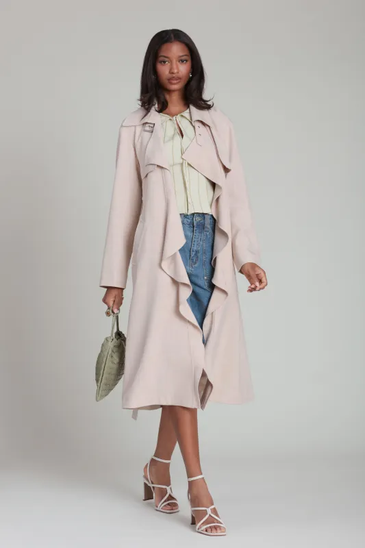 Waterfall Drape Trench Coat made by Avec Les Filles