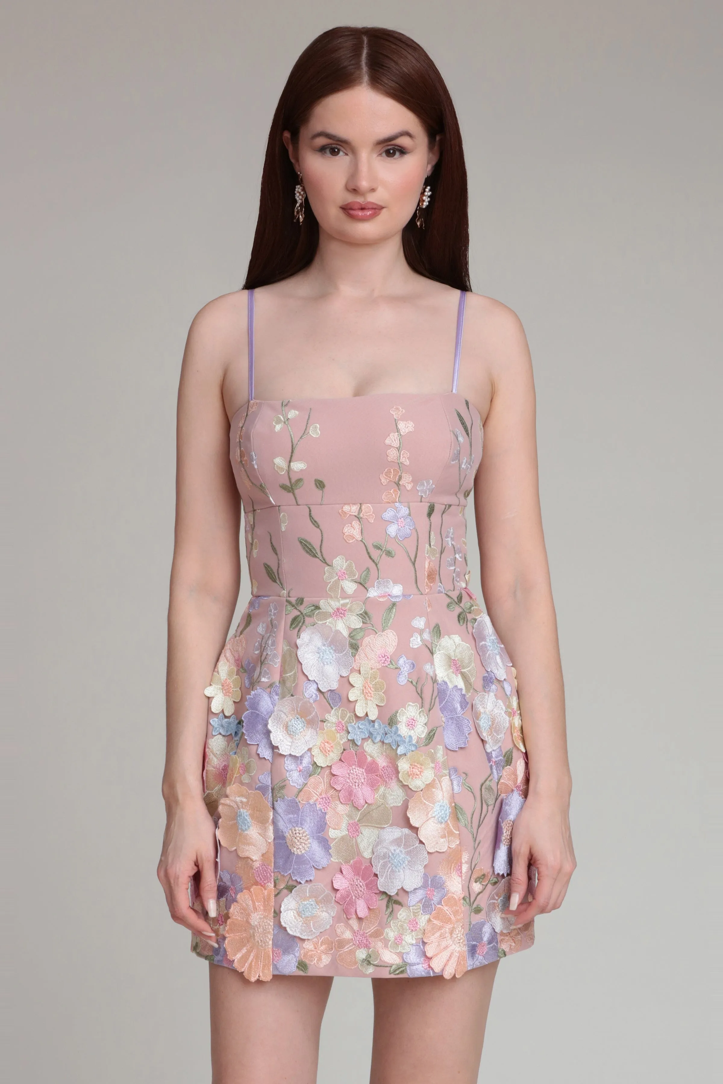 Floral Appliqué Embroidered Mini Dress sold by Avec Les Filles product image thumbnail 3