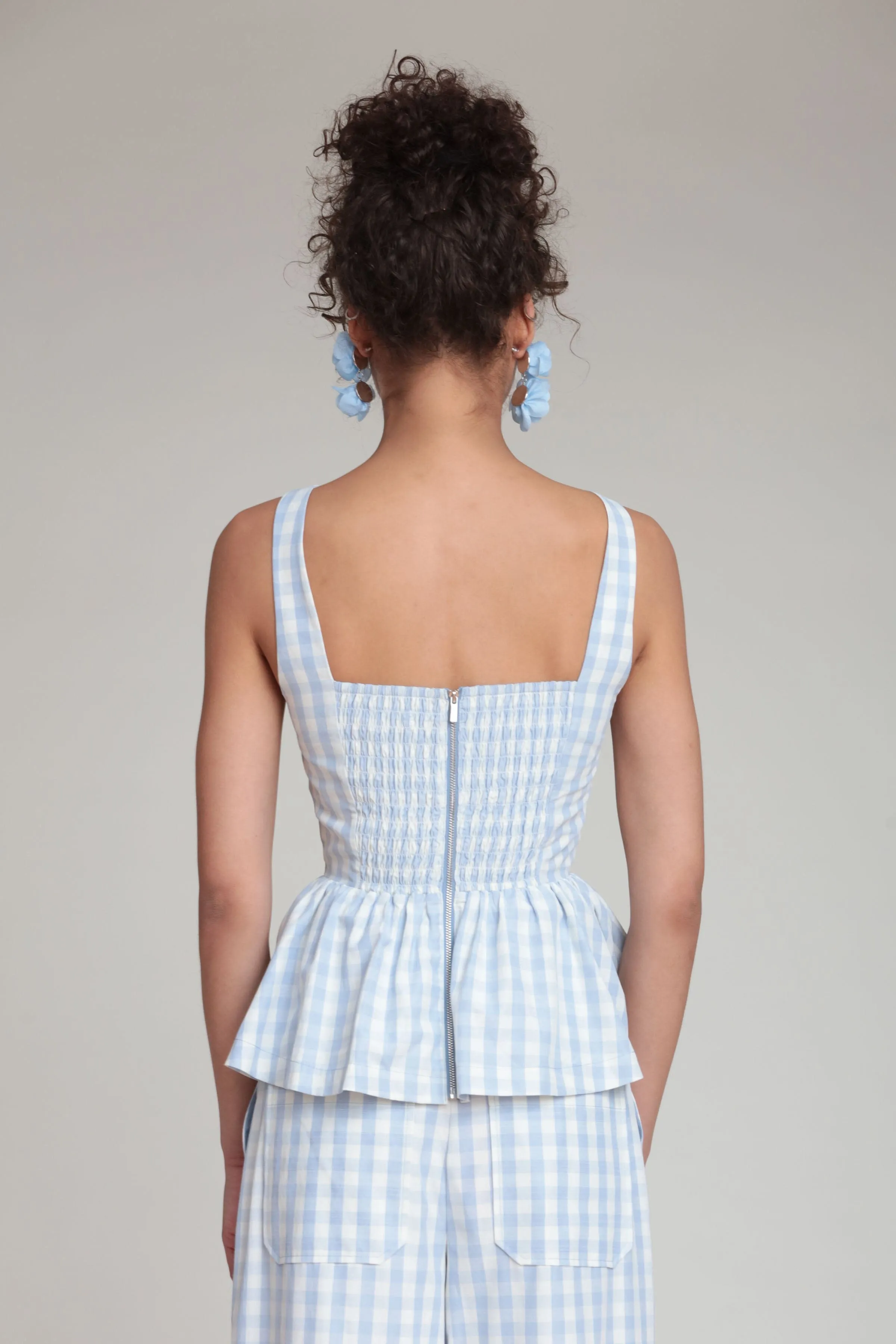 Gingham Peplum Top sold by Avec Les Filles product image thumbnail 5