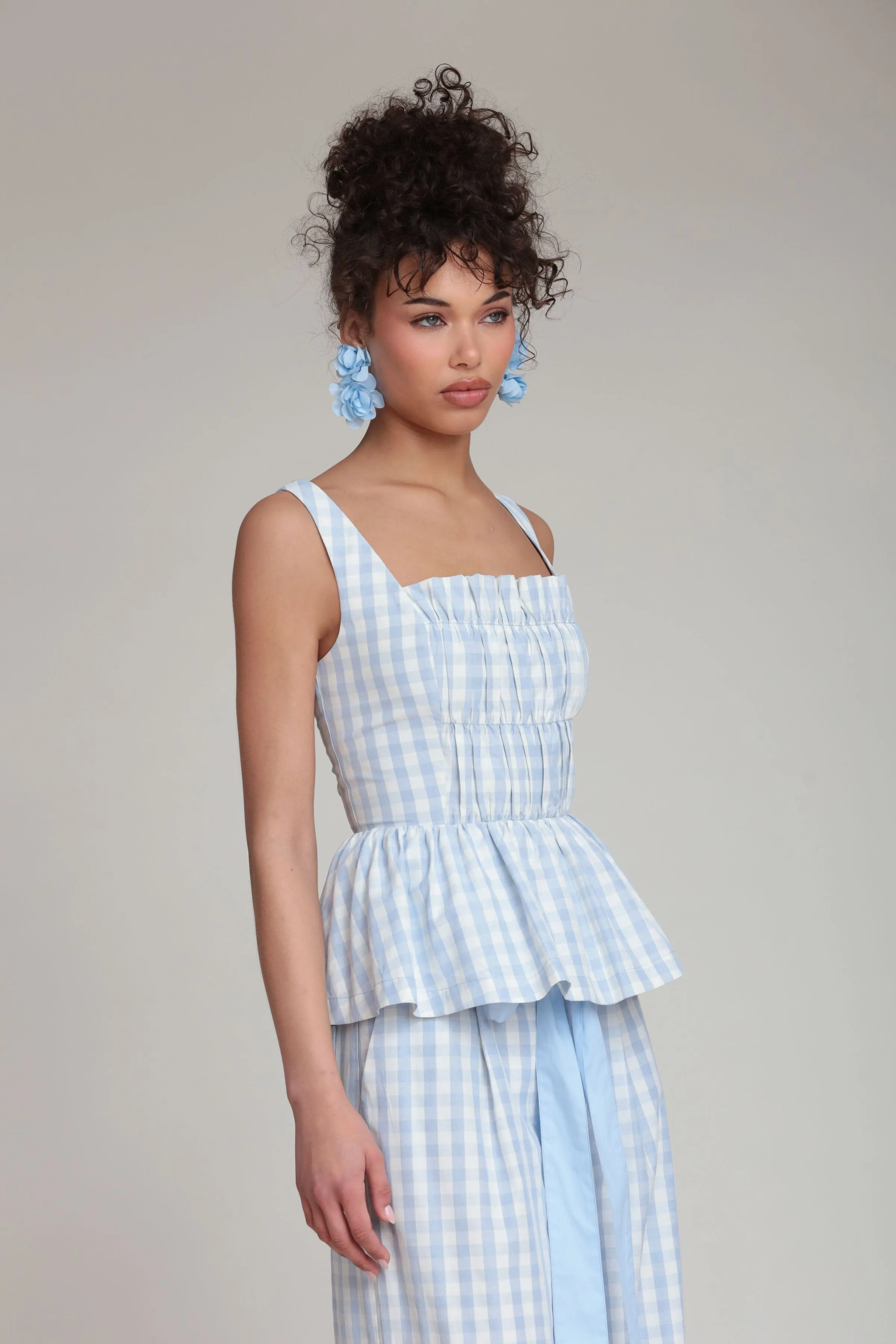 Gingham Peplum Top sold by Avec Les Filles product image thumbnail 4