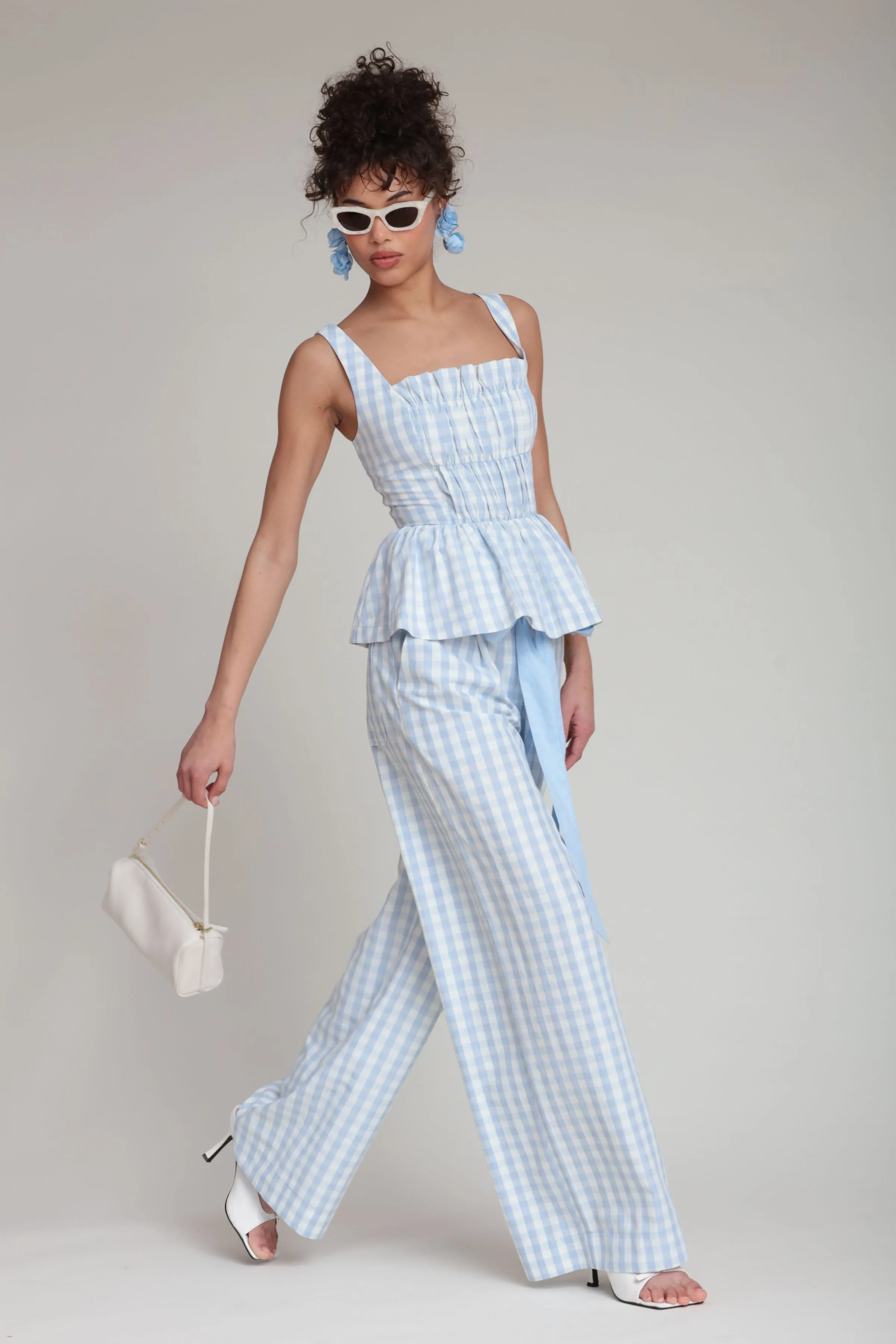 Gingham Peplum Top sold by Avec Les Filles product image thumbnail 2