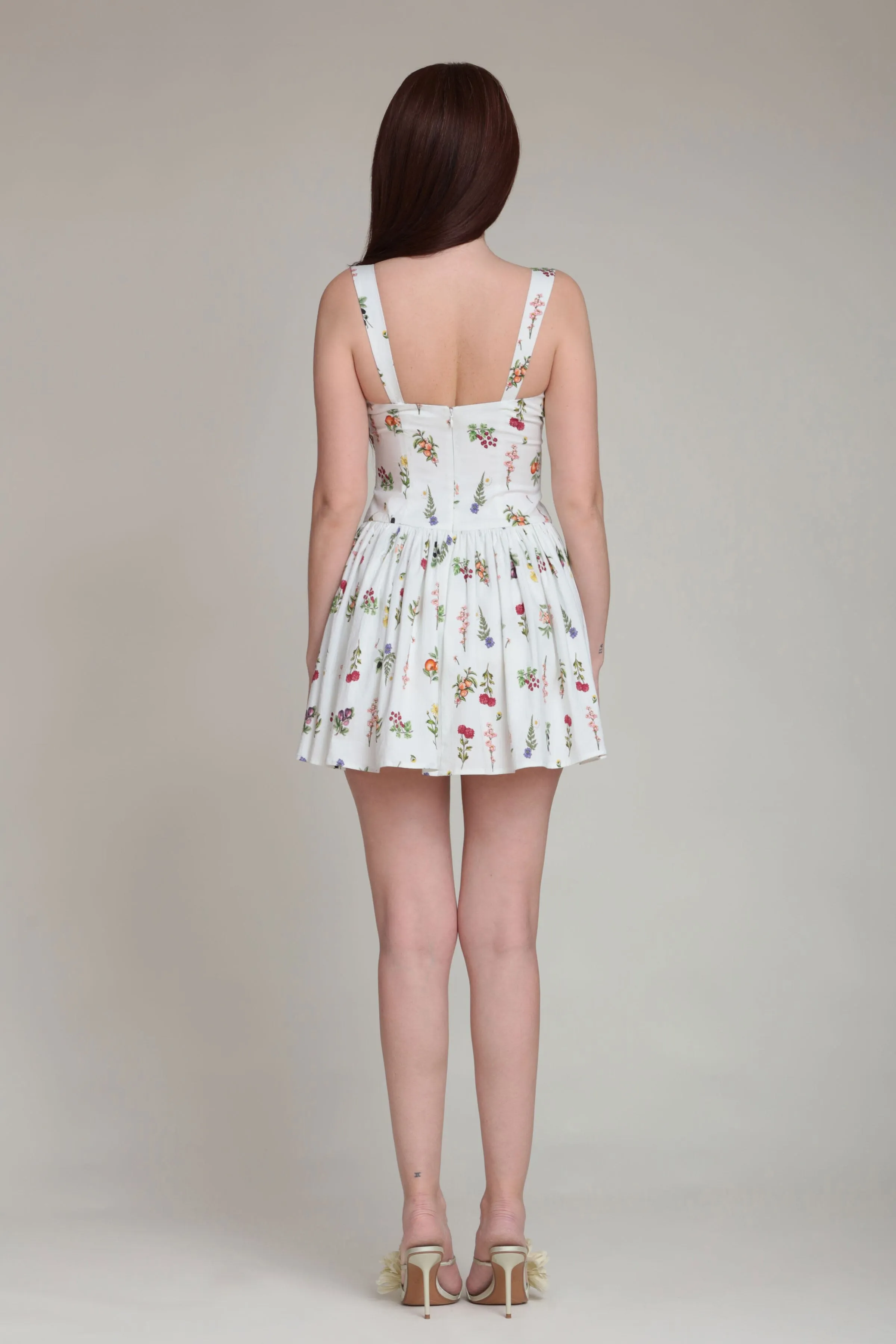 Wildflower Print Stretch Cotton Romper Dress sold by Avec Les Filles product image thumbnail 5