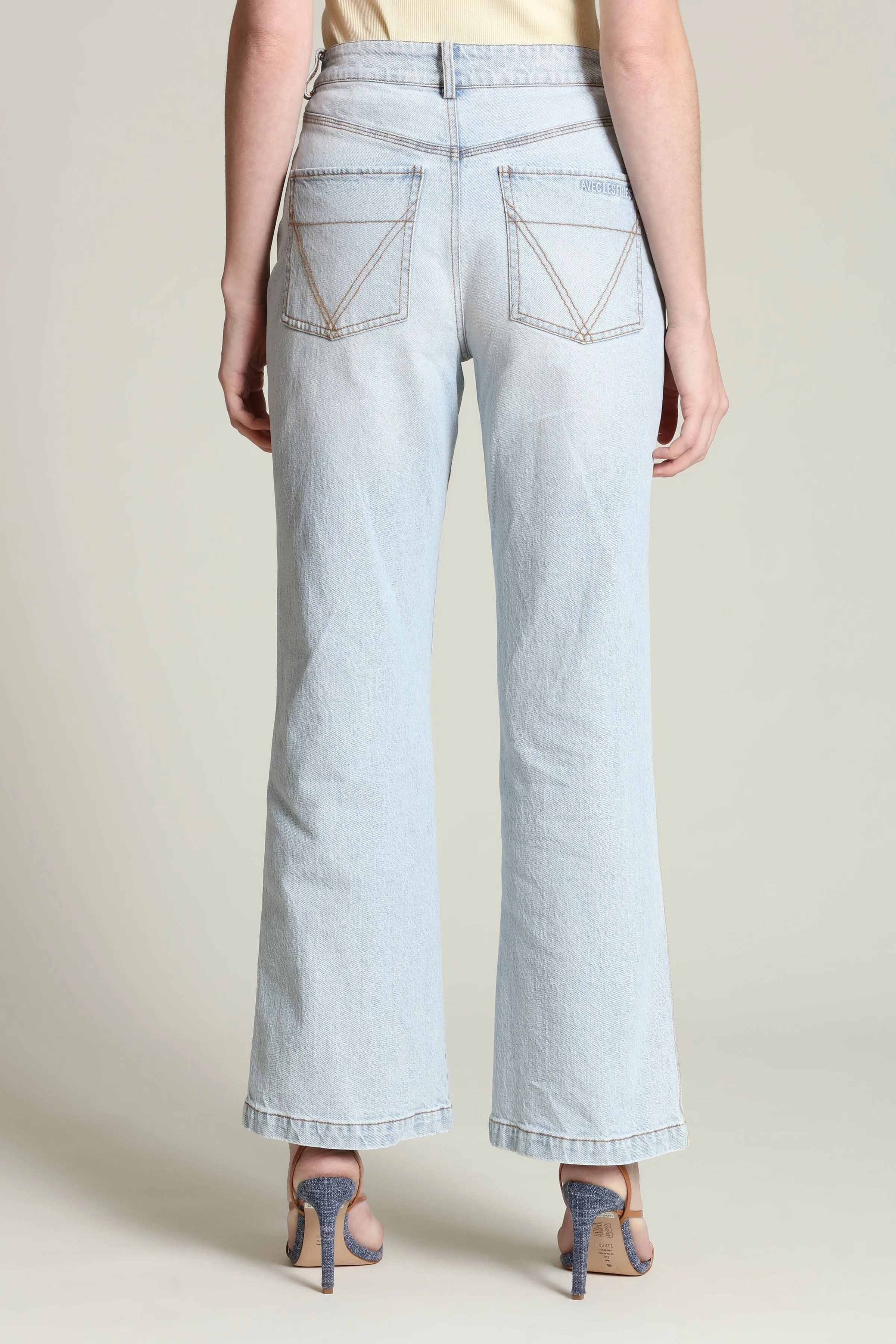 Patch Pocket Flare Jeans sold by Avec Les Filles product image thumbnail 5