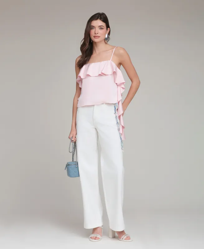 Chain Belt Wide Leg Jeans made by Avec Les Filles